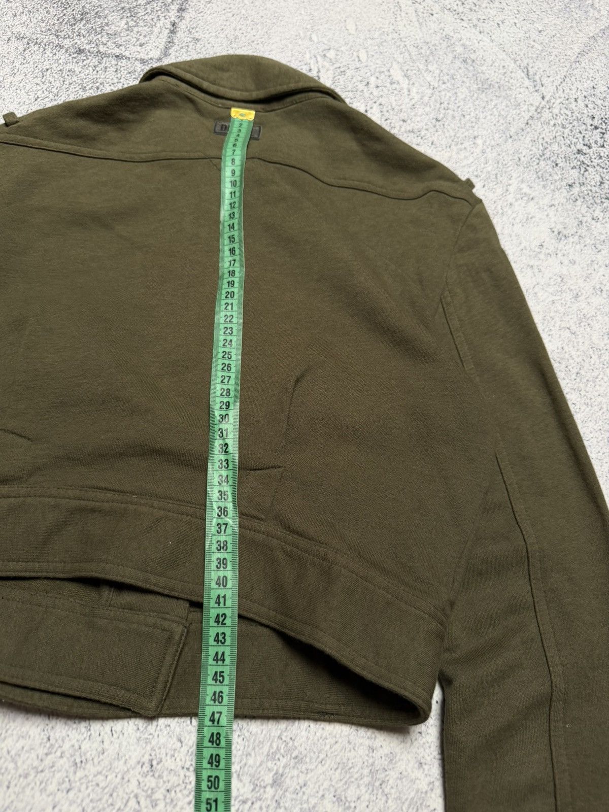 Diesel Archive 90/00s Diesel Cropped Military Green Jacket Y2K RARE Size S / US 4 / IT 40 - 14 Thumbnail