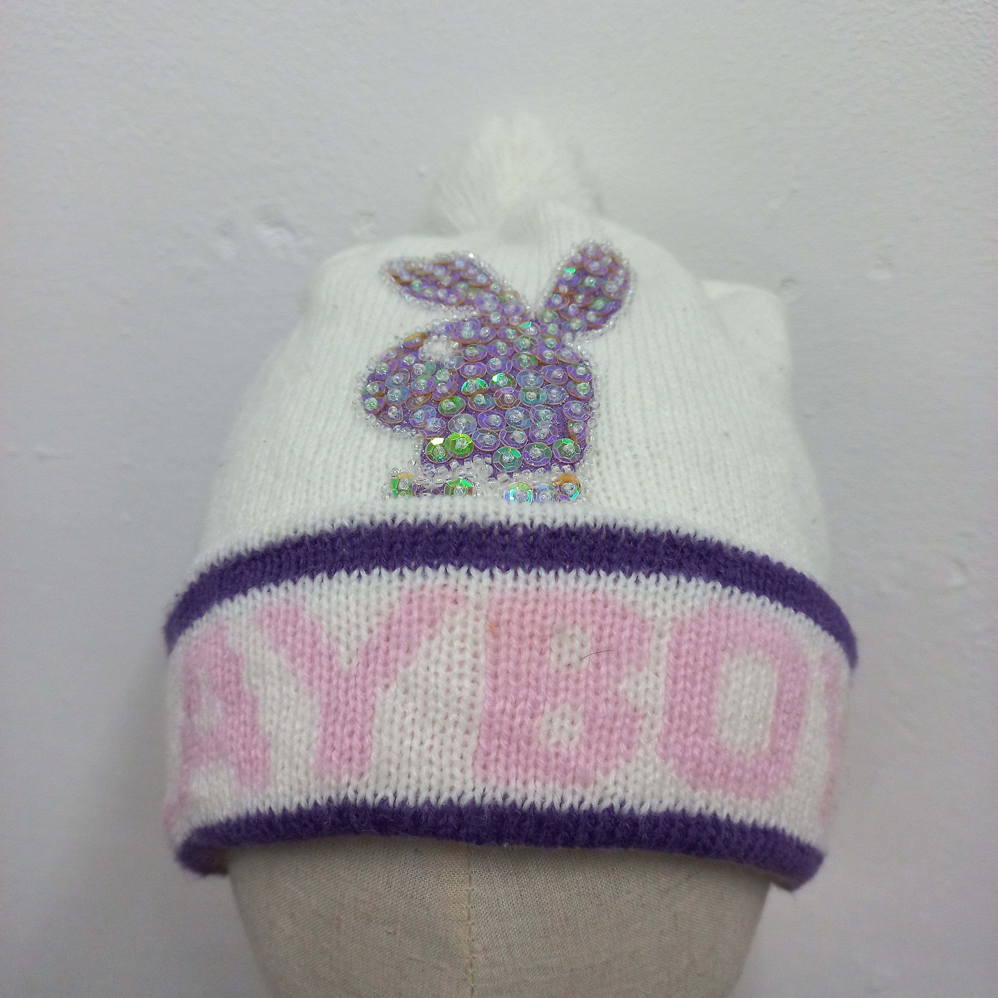Playboy 🐇Vintage playboy blink big logo beanie hat Size ONE SIZE - 3 Thumbnail