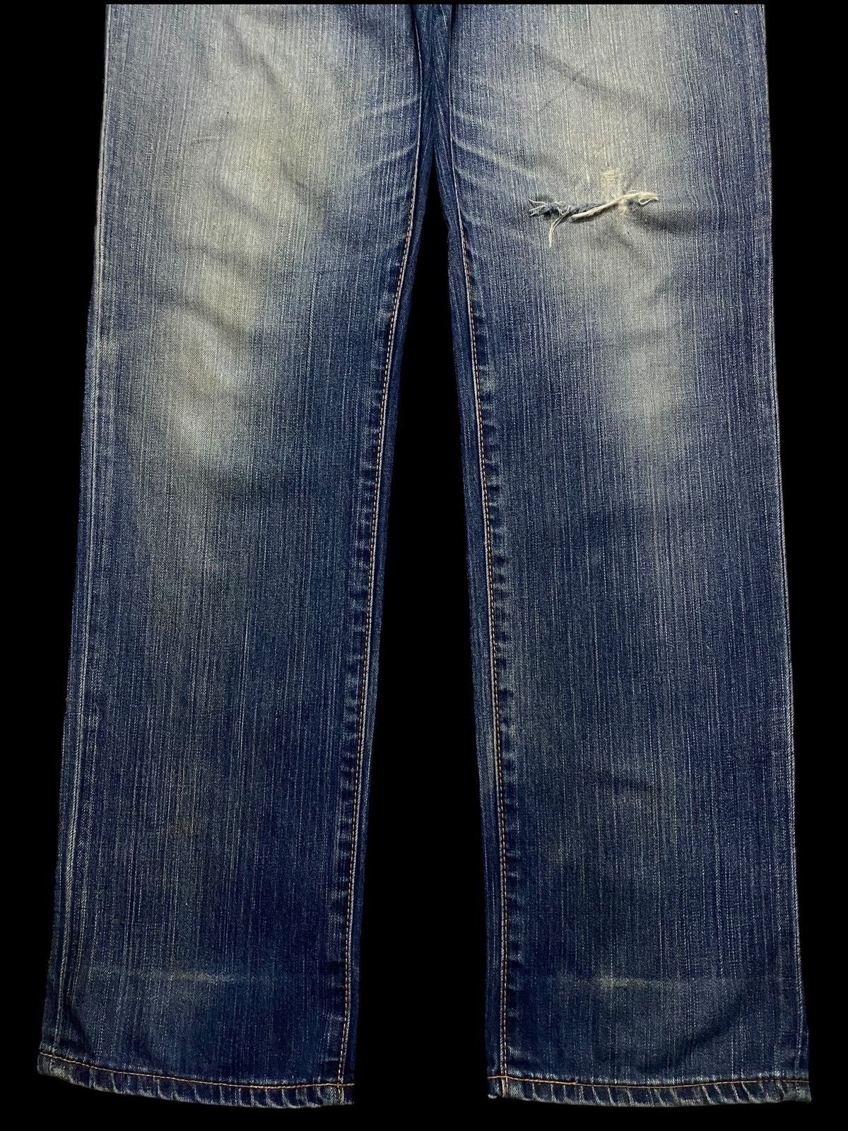 Edwin Vintage Japan Edwin Blue Wash Distressed Slim Jeans Size US 36 / EU 52 - 7 Thumbnail