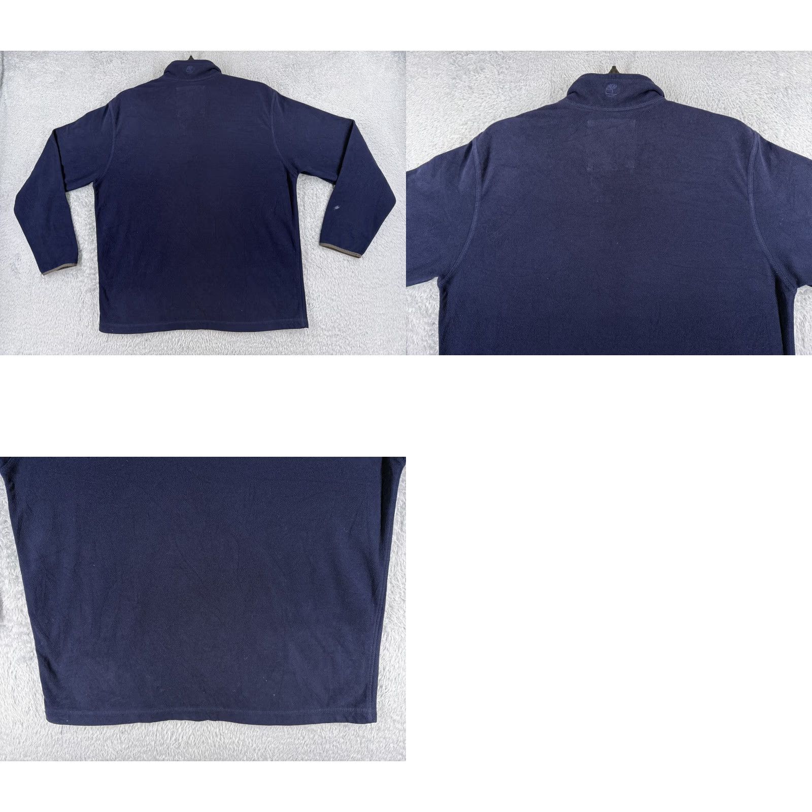 Timberland TIMBERLAND Sweater Mens XL Blue 1/4 Zip Polyester Fleece Mock Neck Pullover Embroidered Logo Size US XL / EU 56 / 4 - 9 Thumbnail