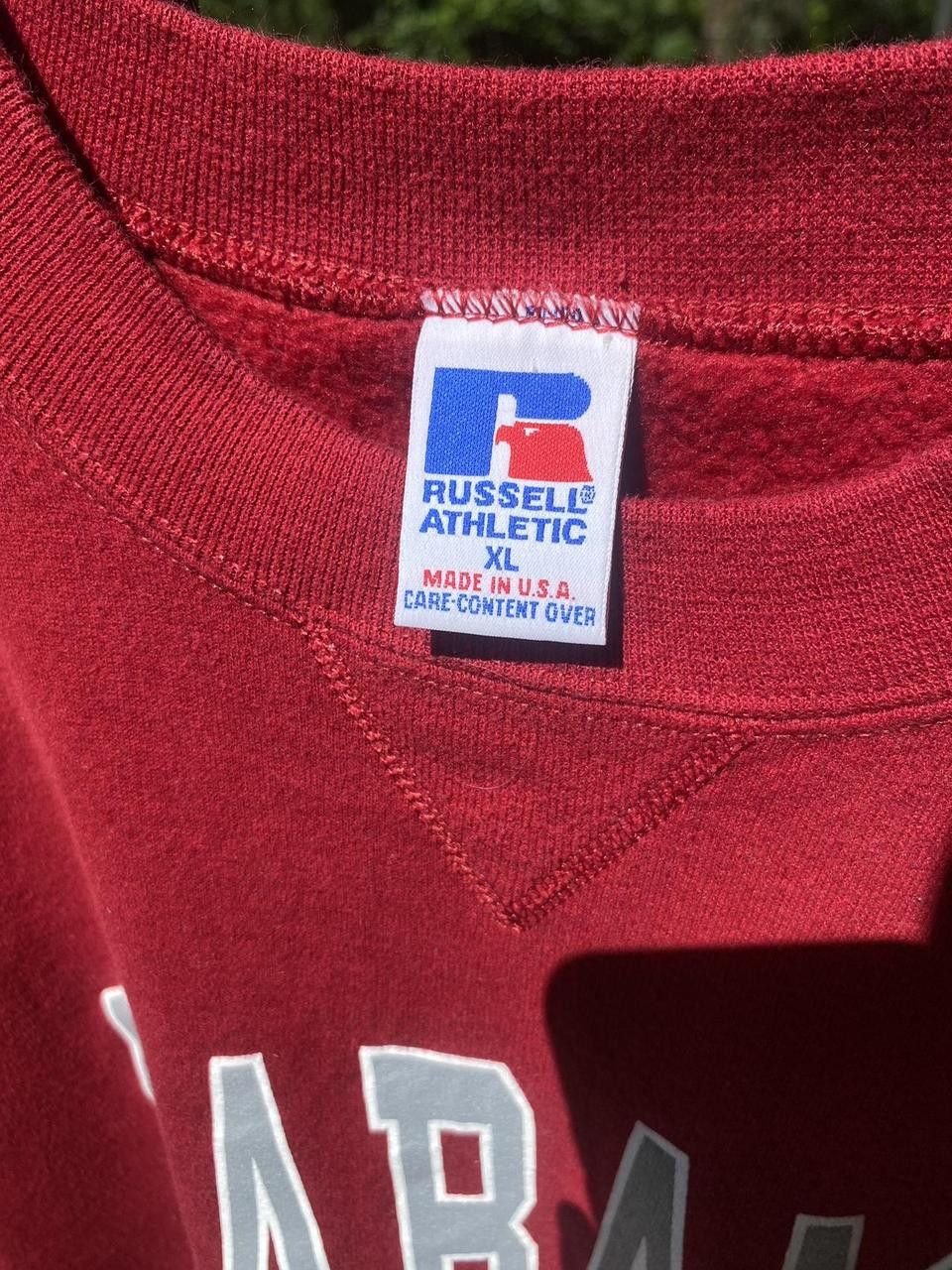 Russell Athletic Vintage 90s Red Russell Athletics Alabama Sweater XL Size US XL / EU 56 / 4 - 7 Thumbnail