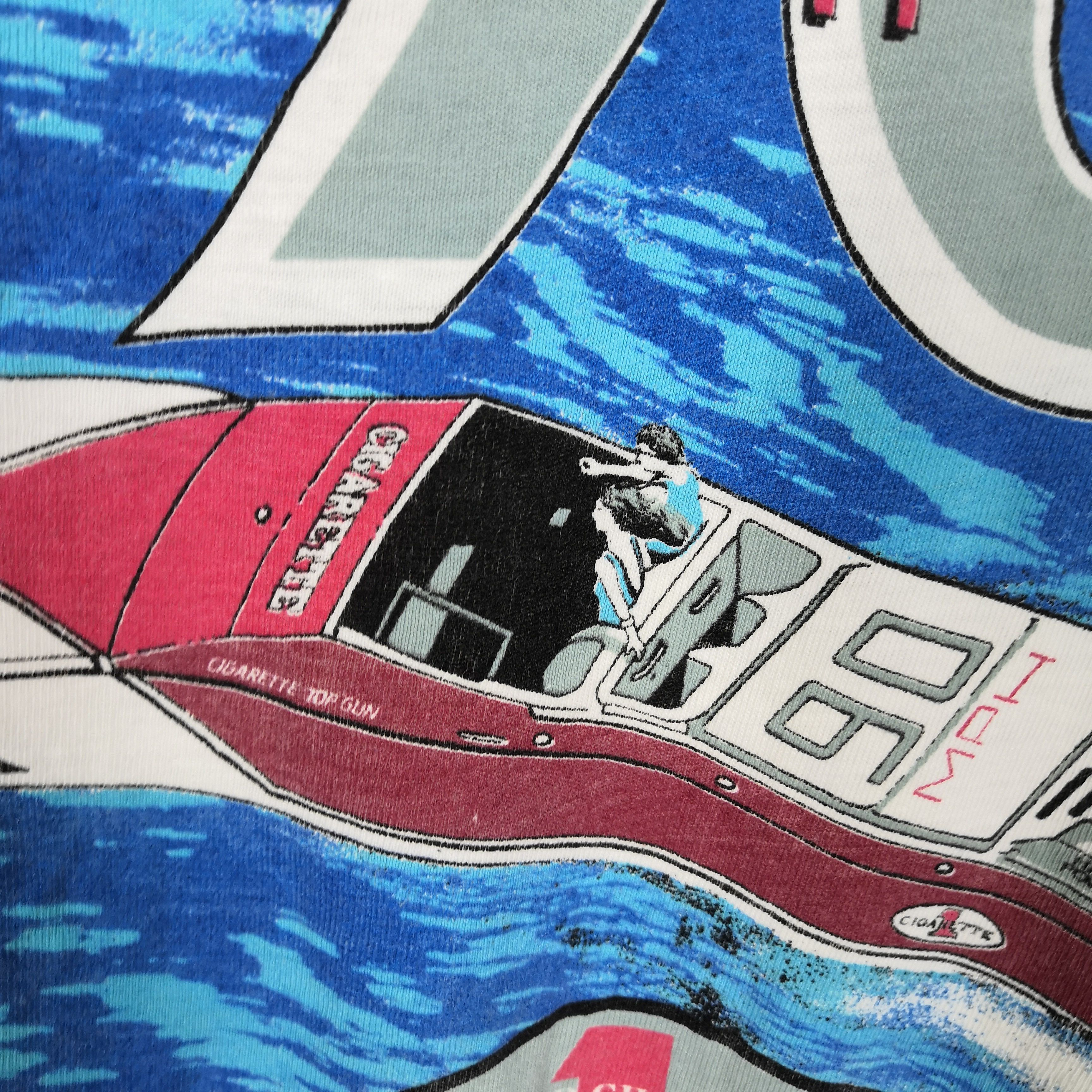 Vintage Vintage 90s Top Gun Racing Team T-Shirt 90kmh Speedboat Tees Size US S / EU 44-46 / 1 - 6 Thumbnail