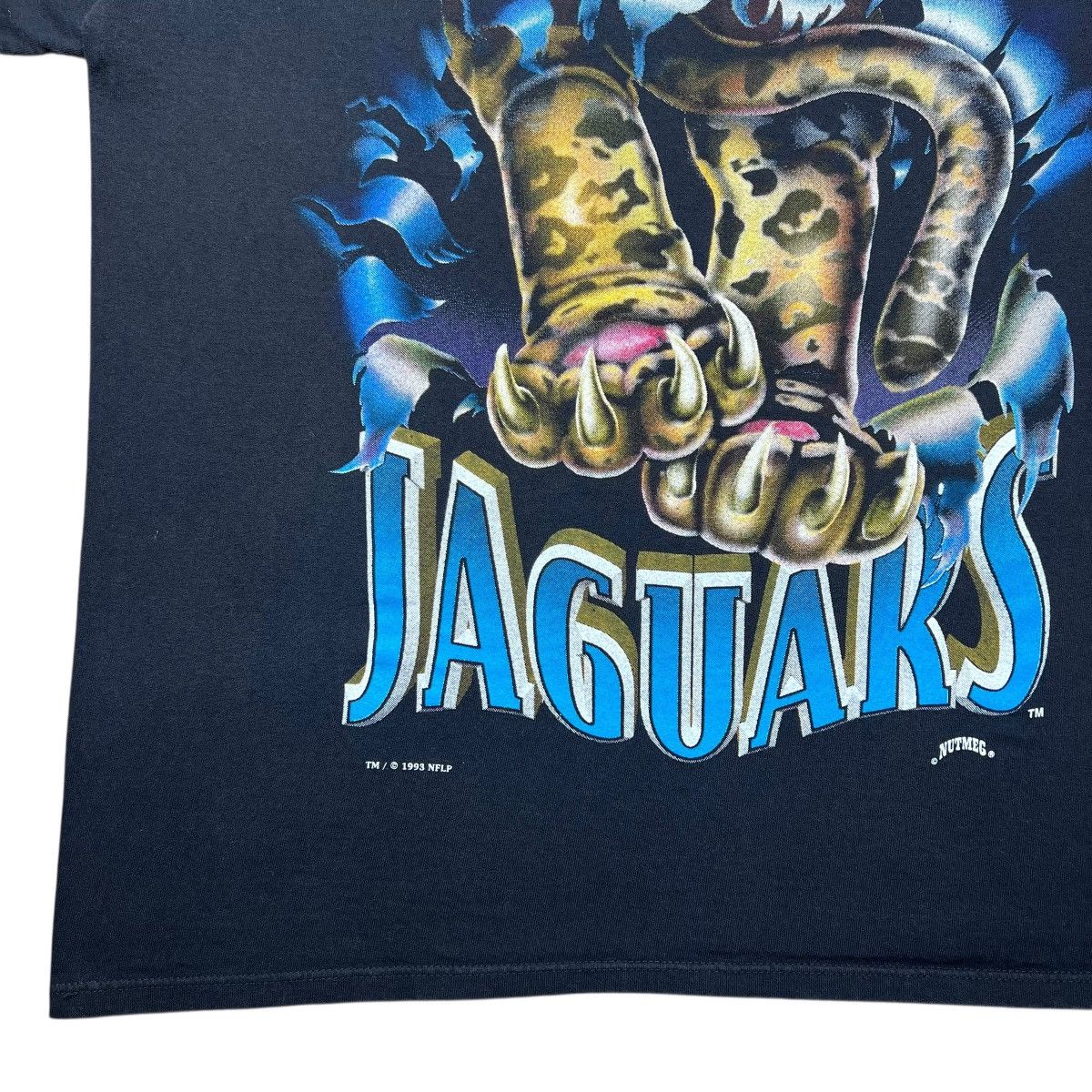 Nutmeg 1993 NFL Jacksonville Jaguares Nutmeg Mills Double Sided Tee Size US XL / EU 56 / 4 - 13 Thumbnail