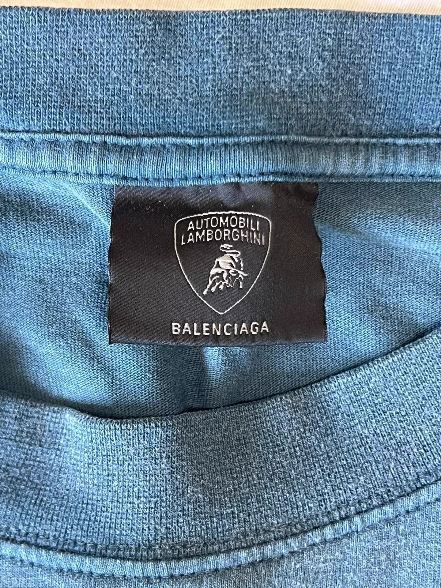 Balenciaga Balenciaga x Lamborghini Green Temerario Print Tee 4 Size US XL / EU 56 / 4 - 6 Thumbnail