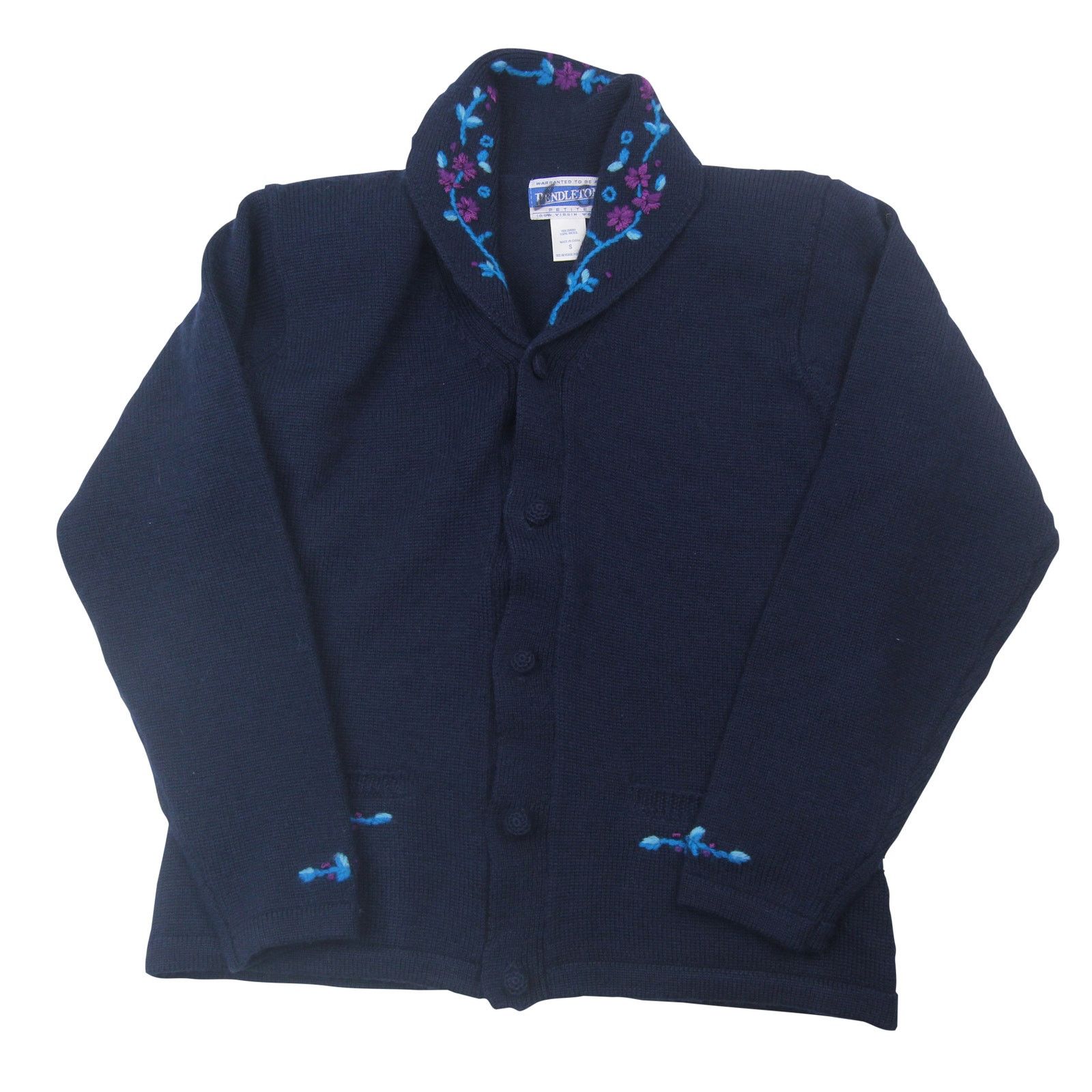 Pendleton × Vintage Vintage Pendleton Floral Trip Wool Cardigan Sweater Size S / US 4 / IT 40 - 1 Thumbnail
