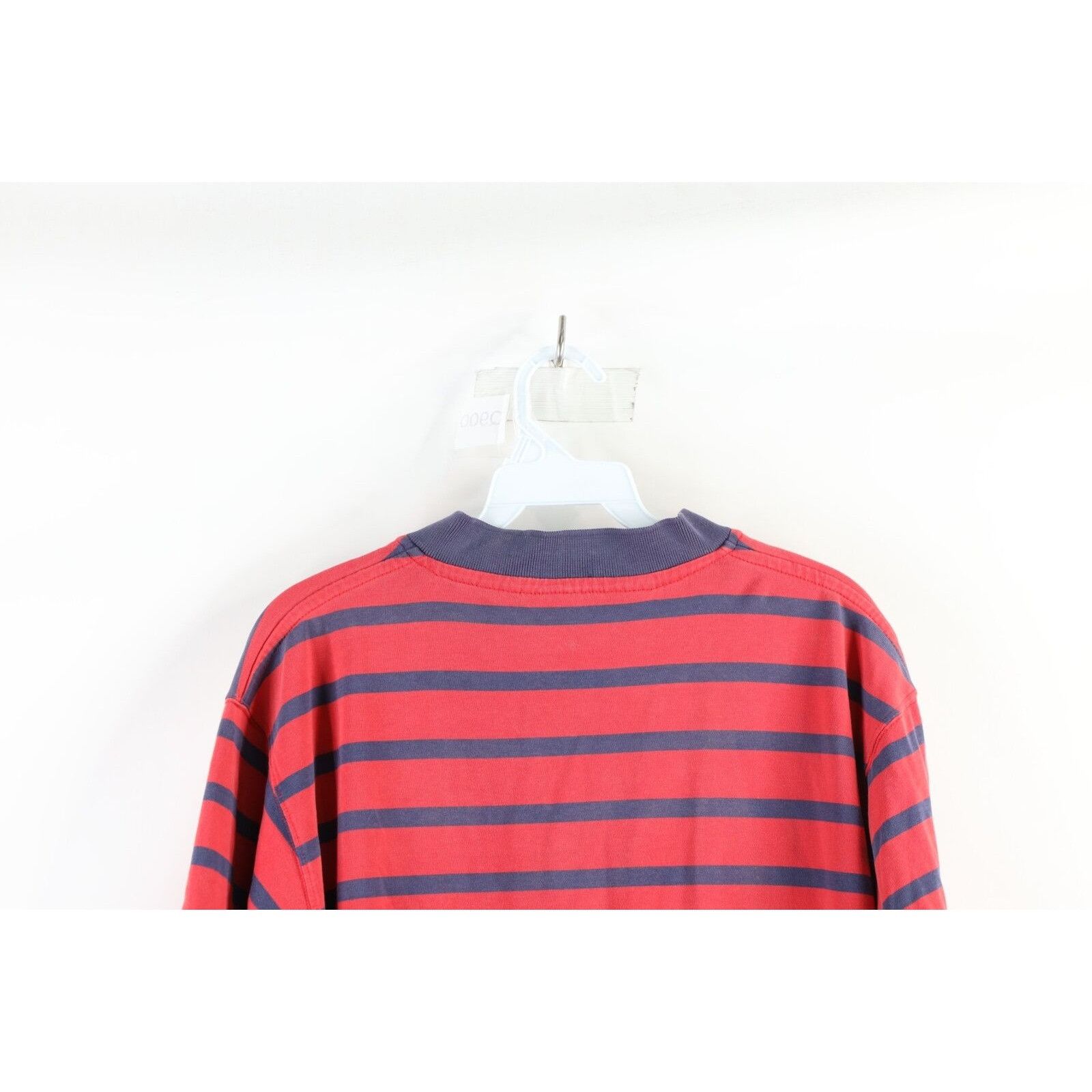 Eddie Bauer × Vintage Vintage 90s Eddie Bauer Faded Striped Henley T-Shirt Size US M / EU 48-50 / 2 - 6 Thumbnail