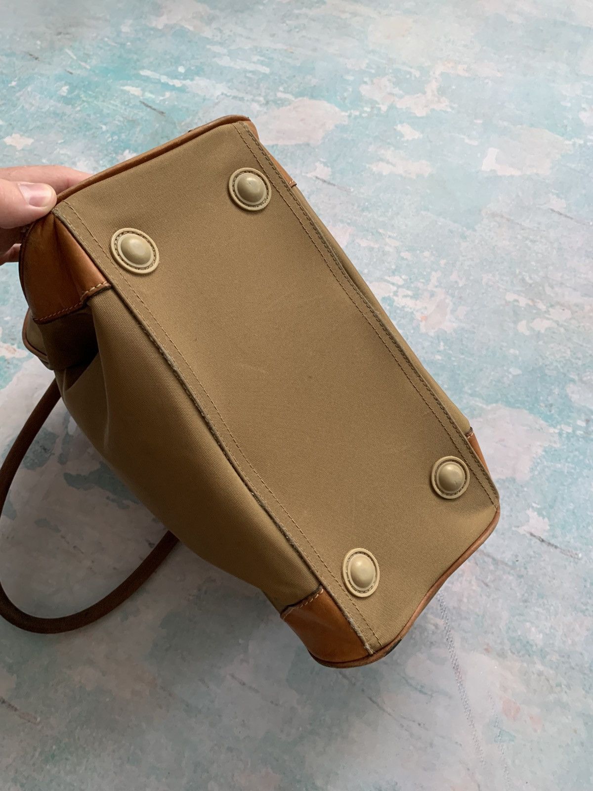 Bogner Vintage Bogner Shoulder Bag Womens Brown Canvas Leather Trim Size ONE SIZE - 15 Thumbnail