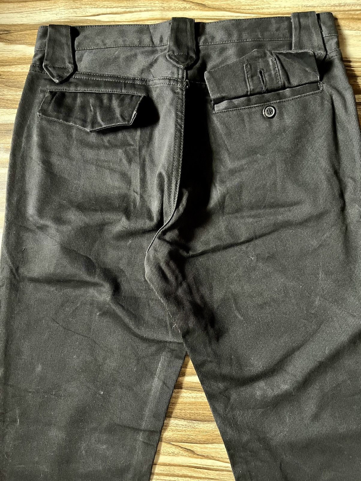 RIPVANWINKLE 🇯🇵Y2K Workwear Bootcut Black Jeans Button Corduroy Flare Size US 32 / EU 48 - 5 Thumbnail