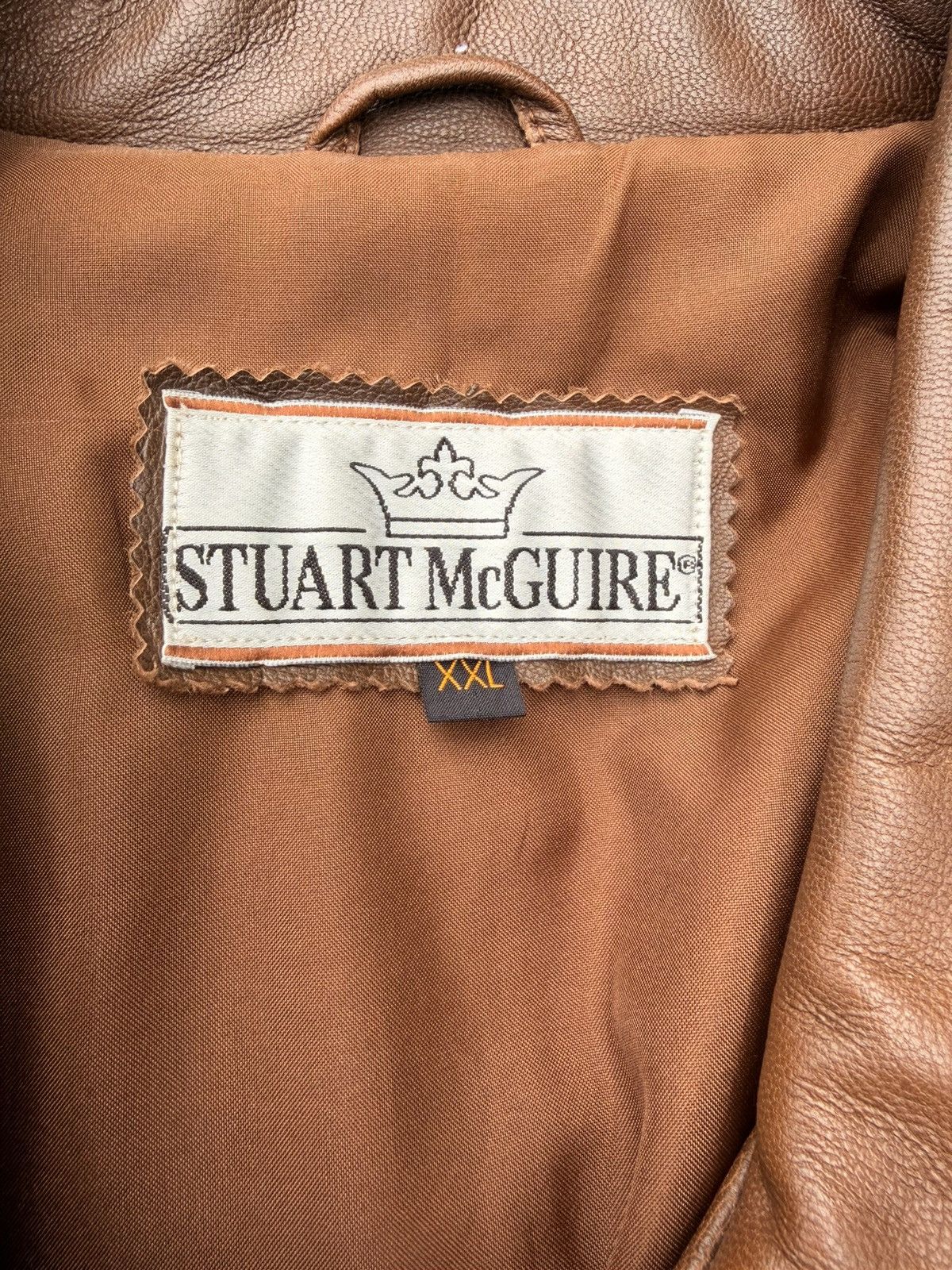 Stuart McGuire VTG Stuart Mcguire Brown Leather Jacket Size XL Size US XL / EU 56 / 4 - 6 Thumbnail