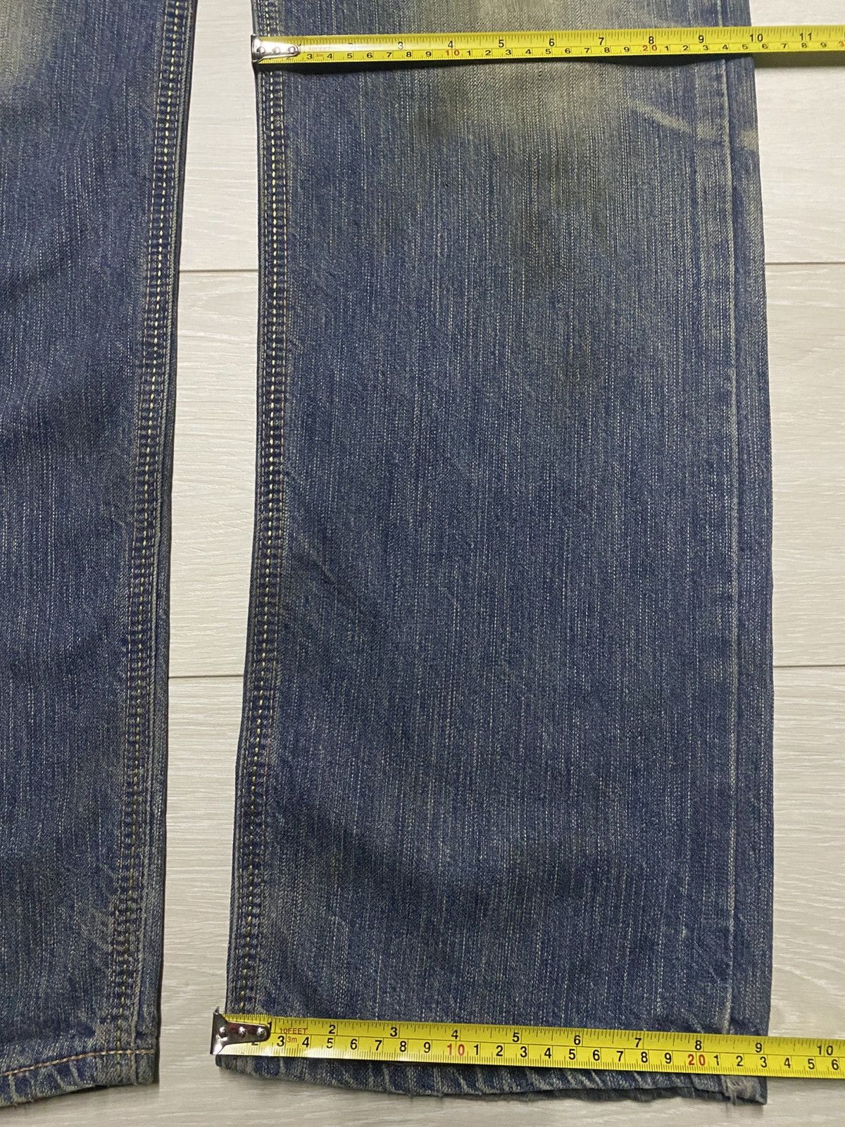 Edwin Vintage Edwin Xv Mud Wash Distressed Baggy Jeans Size US 35 - 19 Thumbnail