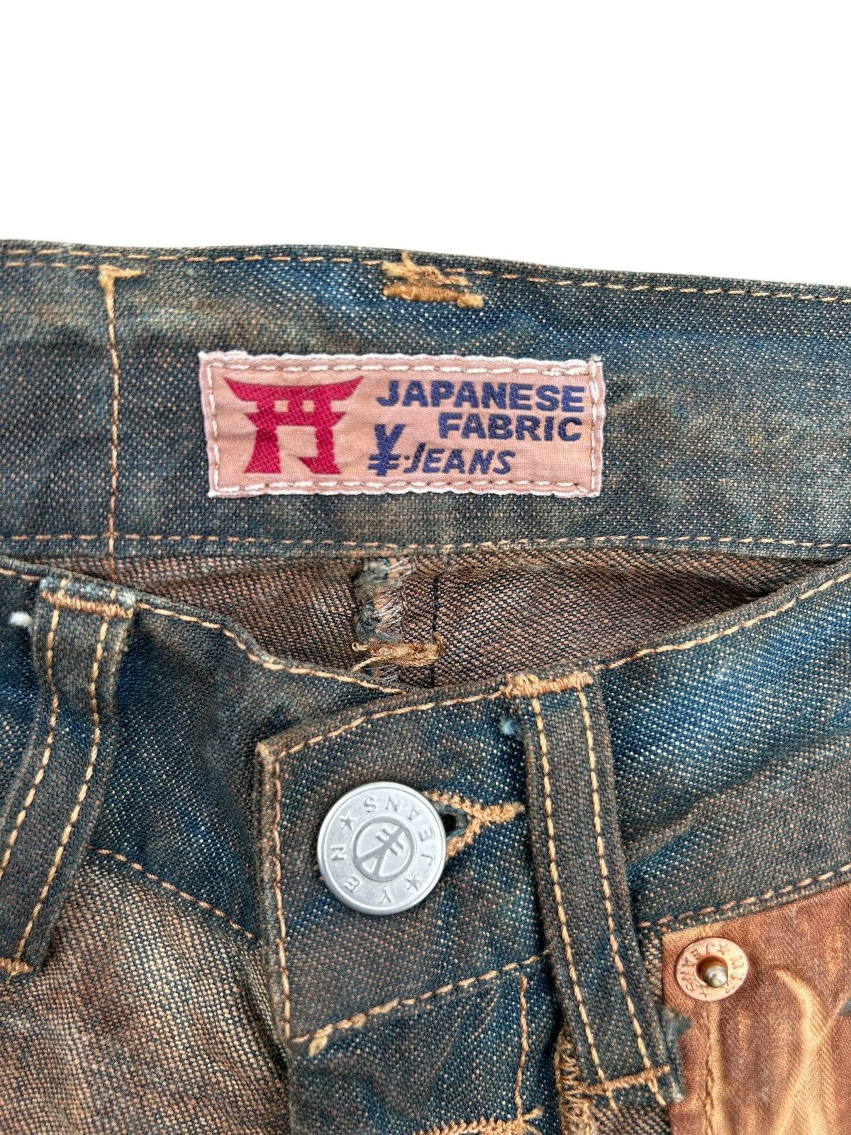 Kapital VINTAGE MICHIKO KOSHINO YEN RUSTY BUCKLE BACK DENIM JEANS Size US 27 - 6 Thumbnail