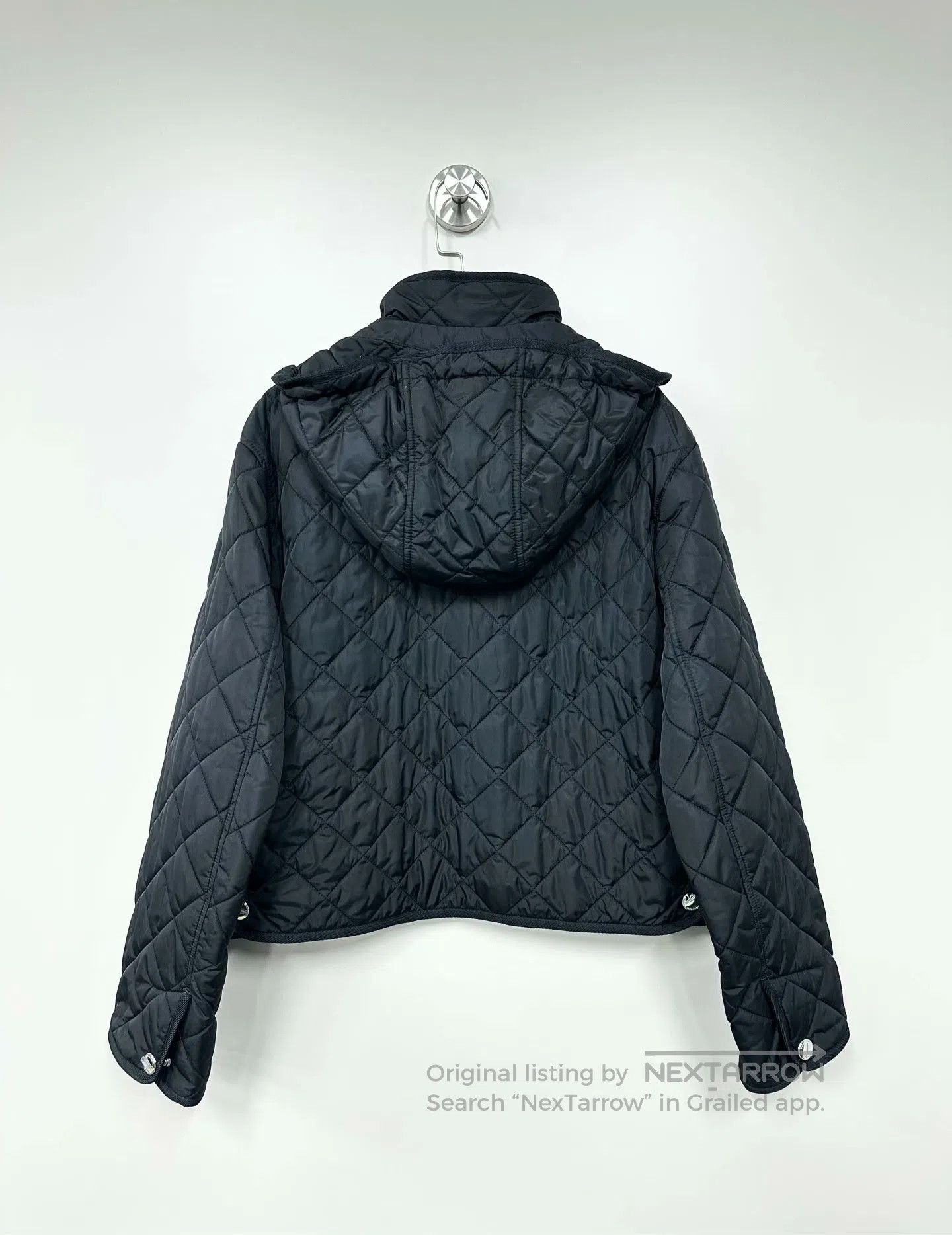 Burberry Burberry Black Diamond Stitch Hooded Jacket| Size L / US 10 / IT 46 - 2 Thumbnail