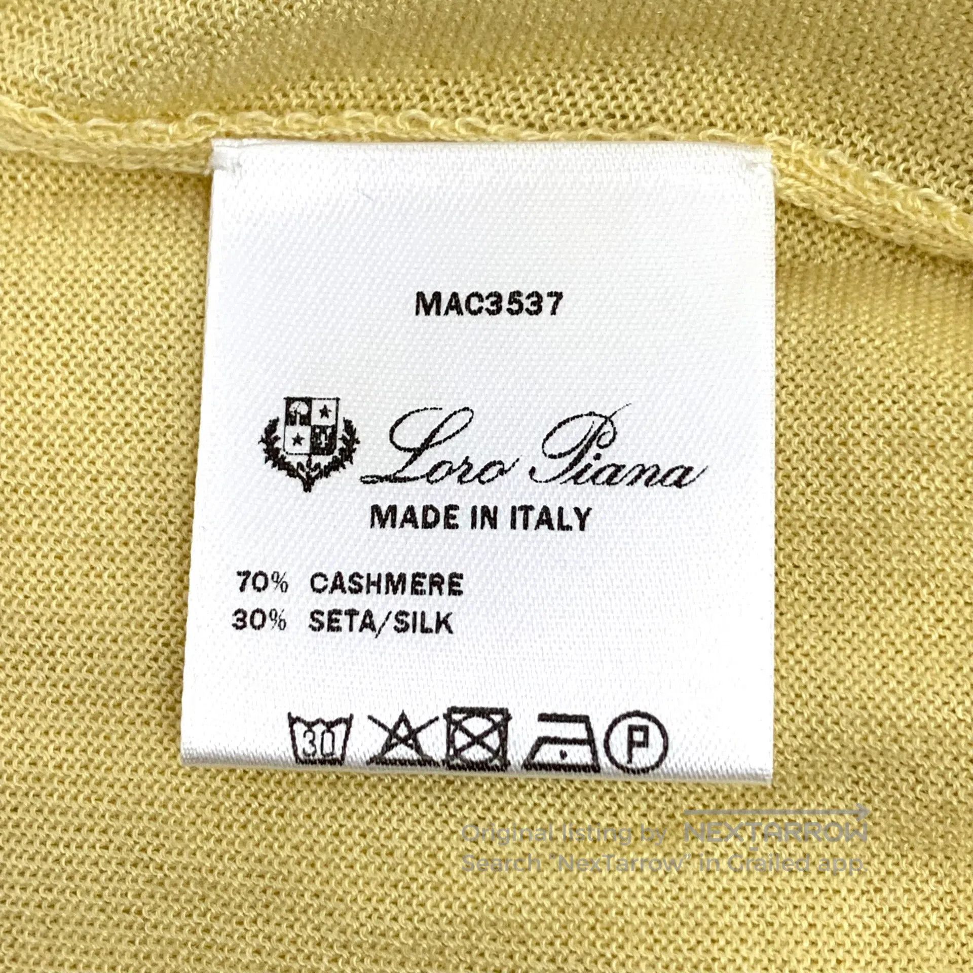 Loro Piana LORO PIANA Yellow Cashmere Round Neck Single Breasted Long Size S / US 4 / IT 40 - 8 Thumbnail