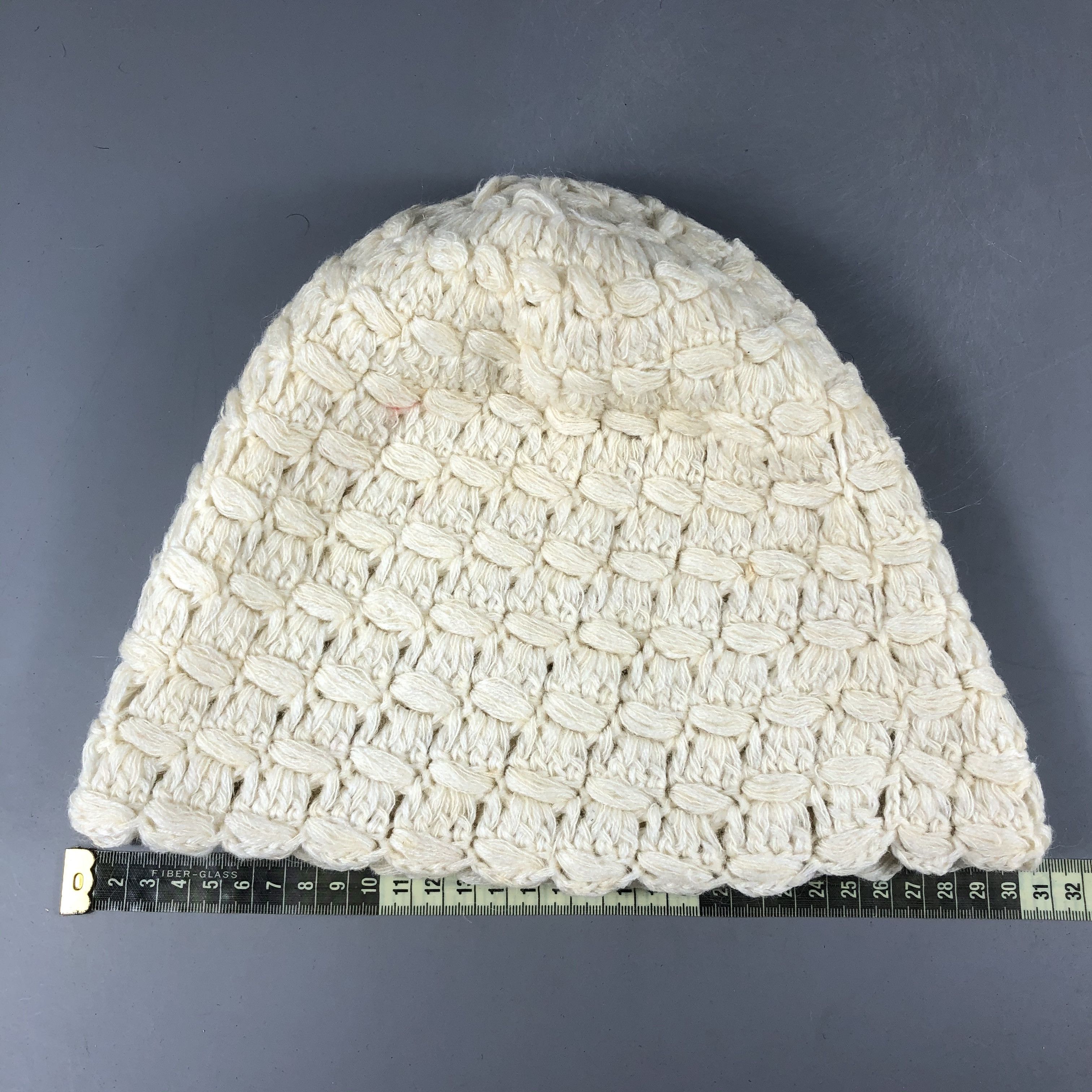 Vintage Womens Unknown Knit White Beanie Snow Hat Snow Cap -D1305 Size ONE SIZE - 4 Thumbnail