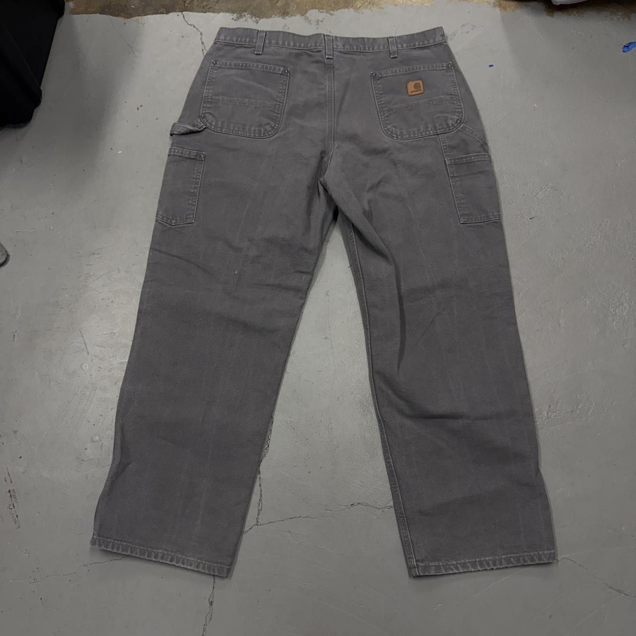 Carhartt Carhartt B136 GVL Double Knee Work Pants Grey 40 x 31 Size US 40 / EU 56 - 3 Thumbnail