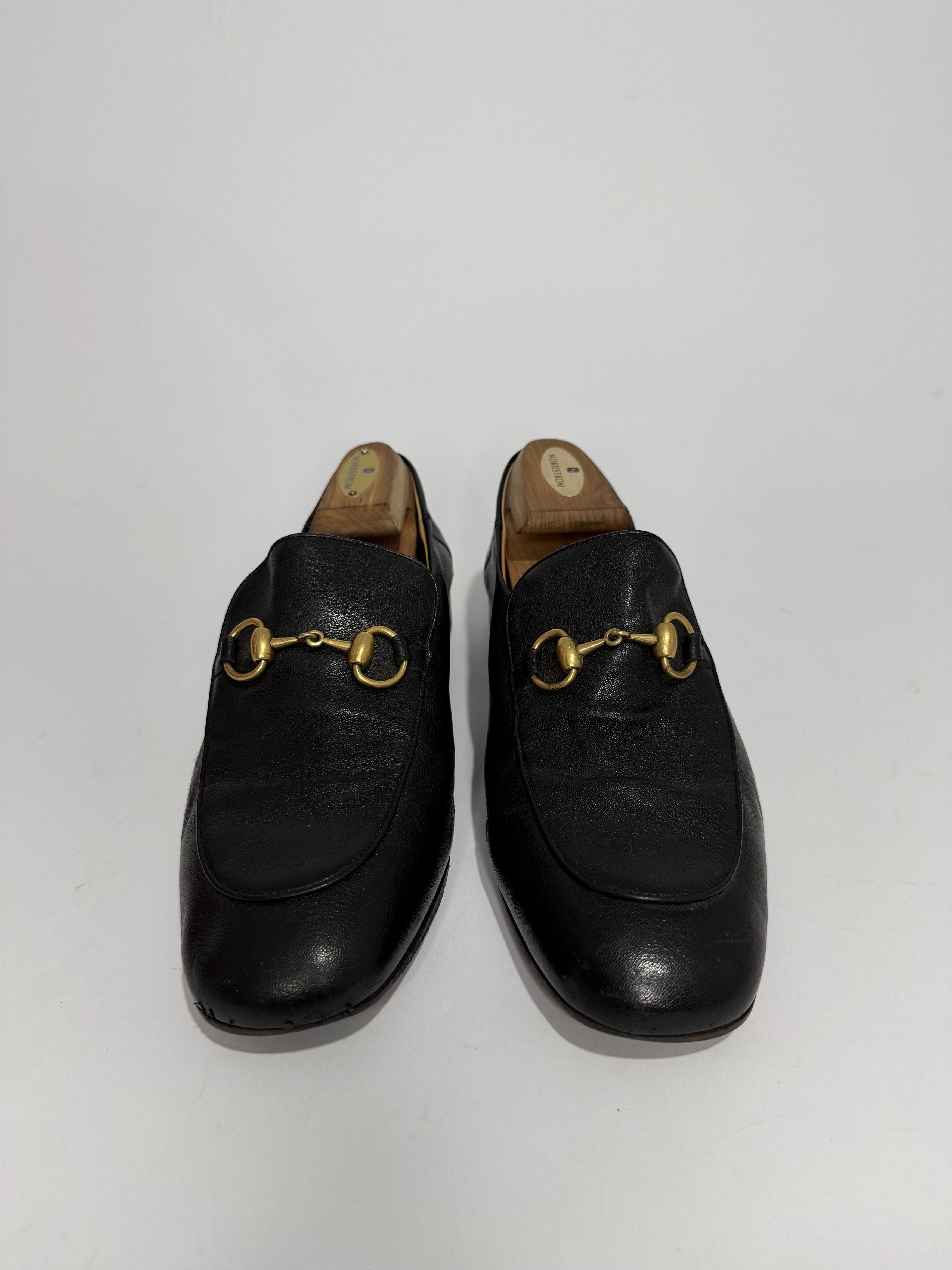Gucci Gucci Black Leather Jordaan Horsebit Slip On Loafers Size US 8.5 / EU 41-42 - 2 Thumbnail