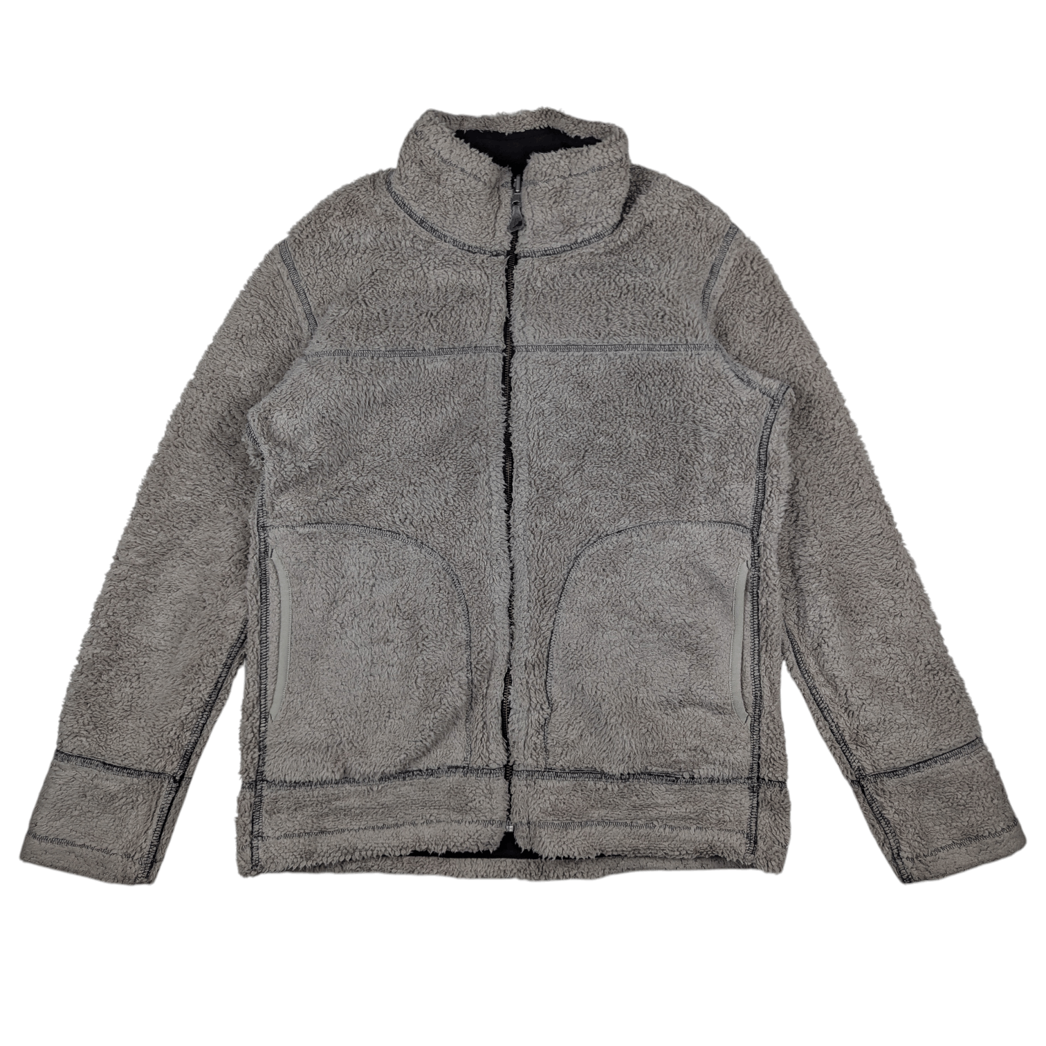 Uniqlo UNIQLO Reversible Brown Grey Fluffy Fleece Jacket Size US M / EU 48-50 / 2 - 9 Thumbnail