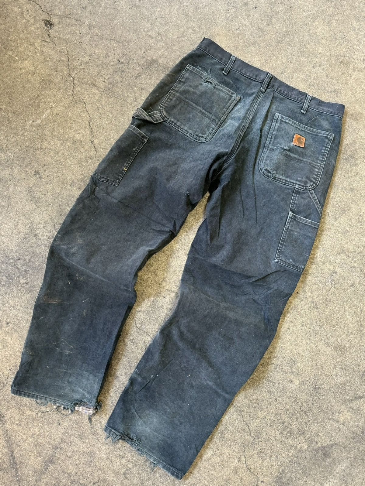 Carhartt × Vintage Crazy Vintage 90s Blanket Lined Carhartt Dungaree Work Pants Size US 34 / EU 50 - 2 Thumbnail