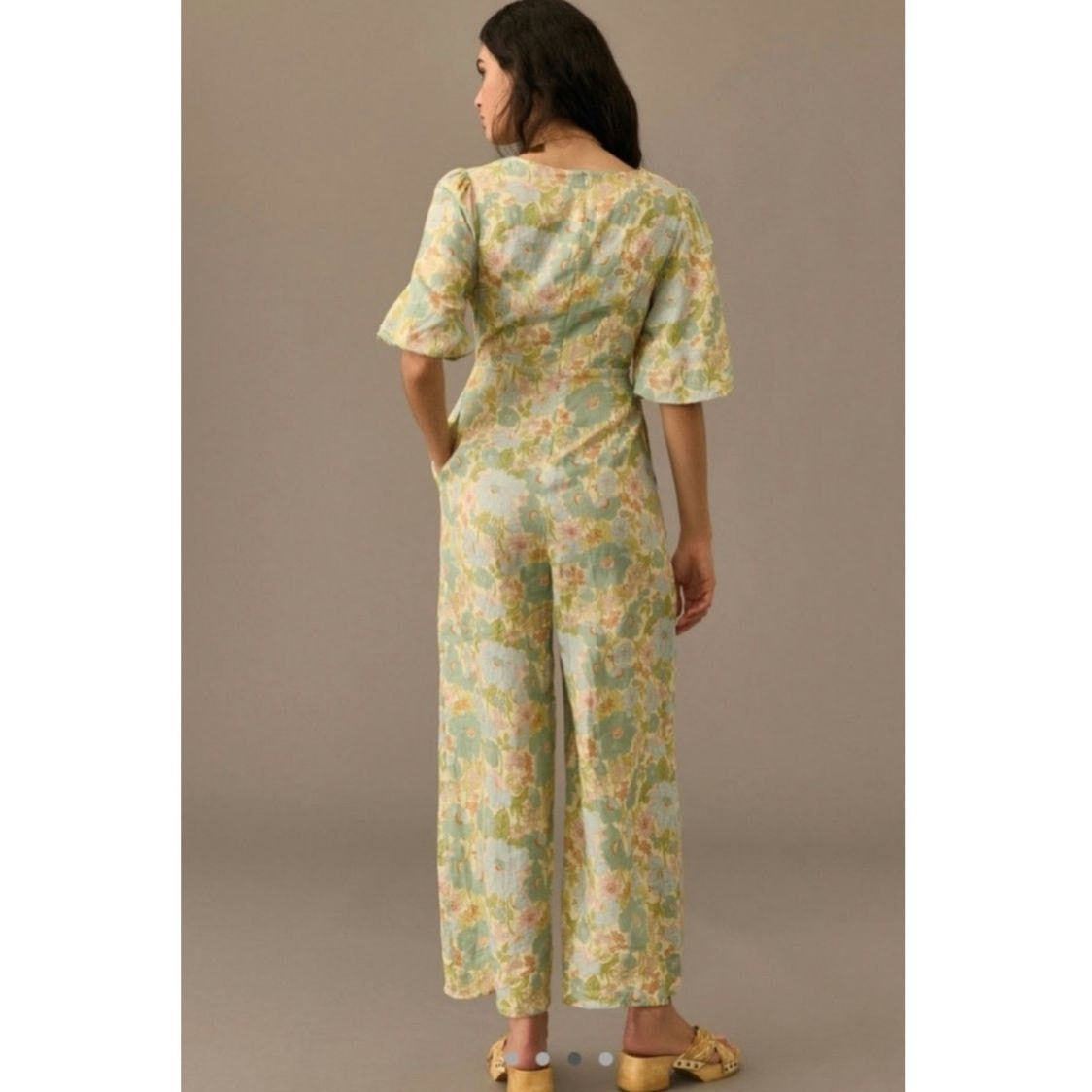 Anthropologie NWT Sancia The Aida Floral Wide-Leg Jumpsuit $239 PLUS 1X Size 40" / US 18 - 3 Thumbnail