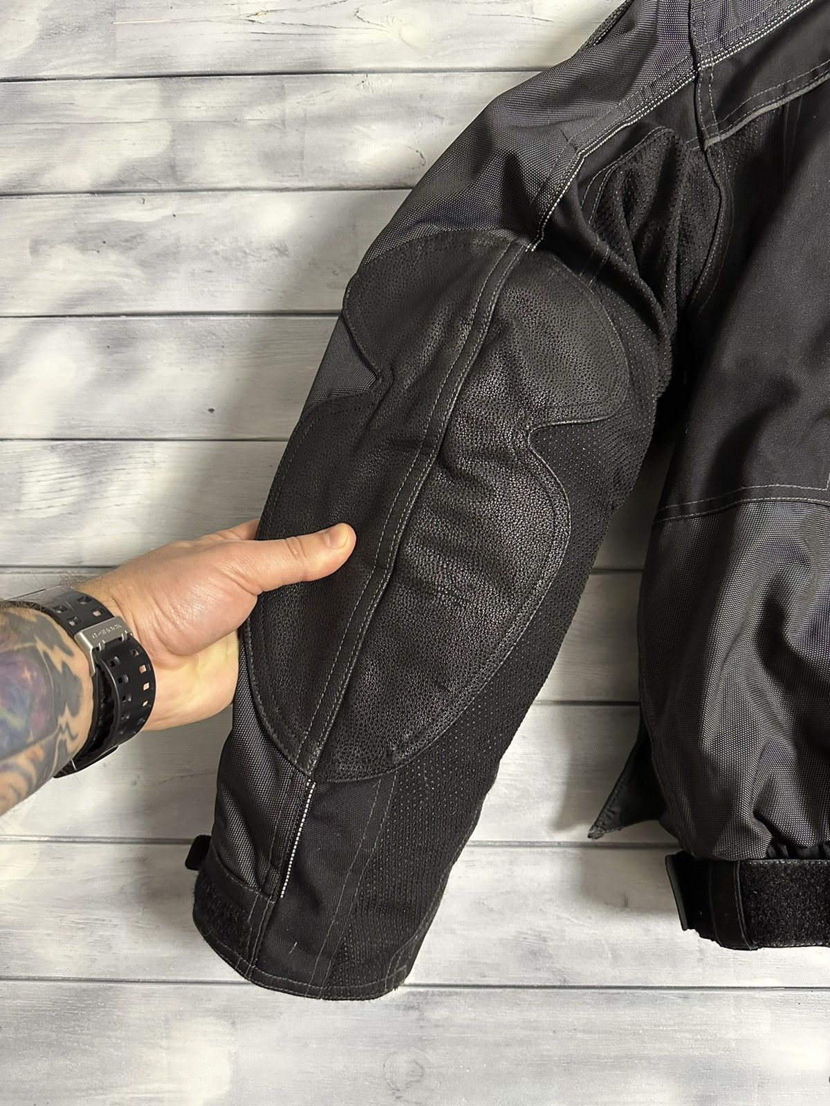 Belstaff Rare Vintage Black Belstaff Leather Nylon Motorcycle Jacket Size US S / EU 44-46 / 1 - 20 Thumbnail