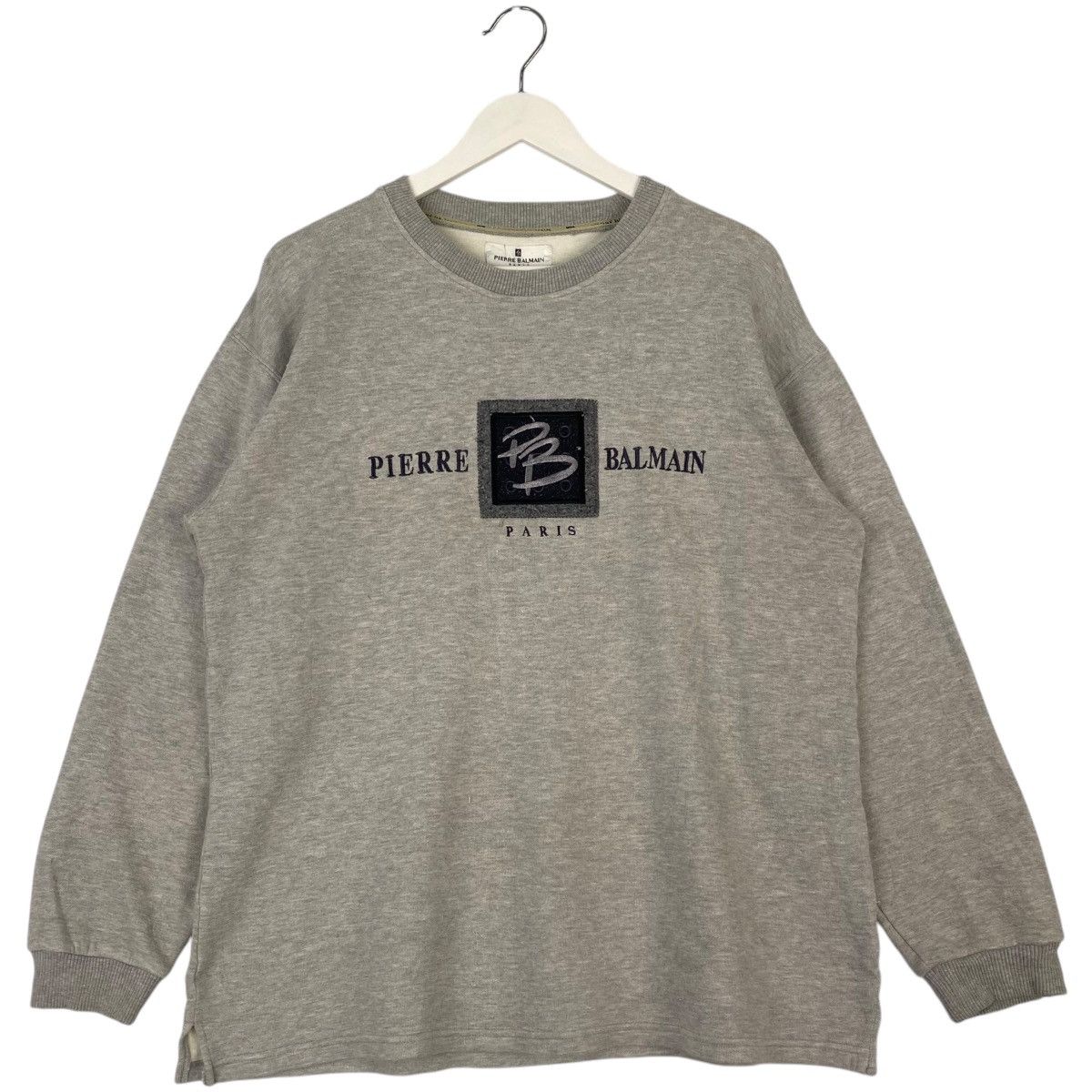 Pierre Balmain Vintage Paris Pierre Balmain Big Crewneck Sweatshirt Gray Size M / US 6-8 / IT 42-44 - 1 Thumbnail