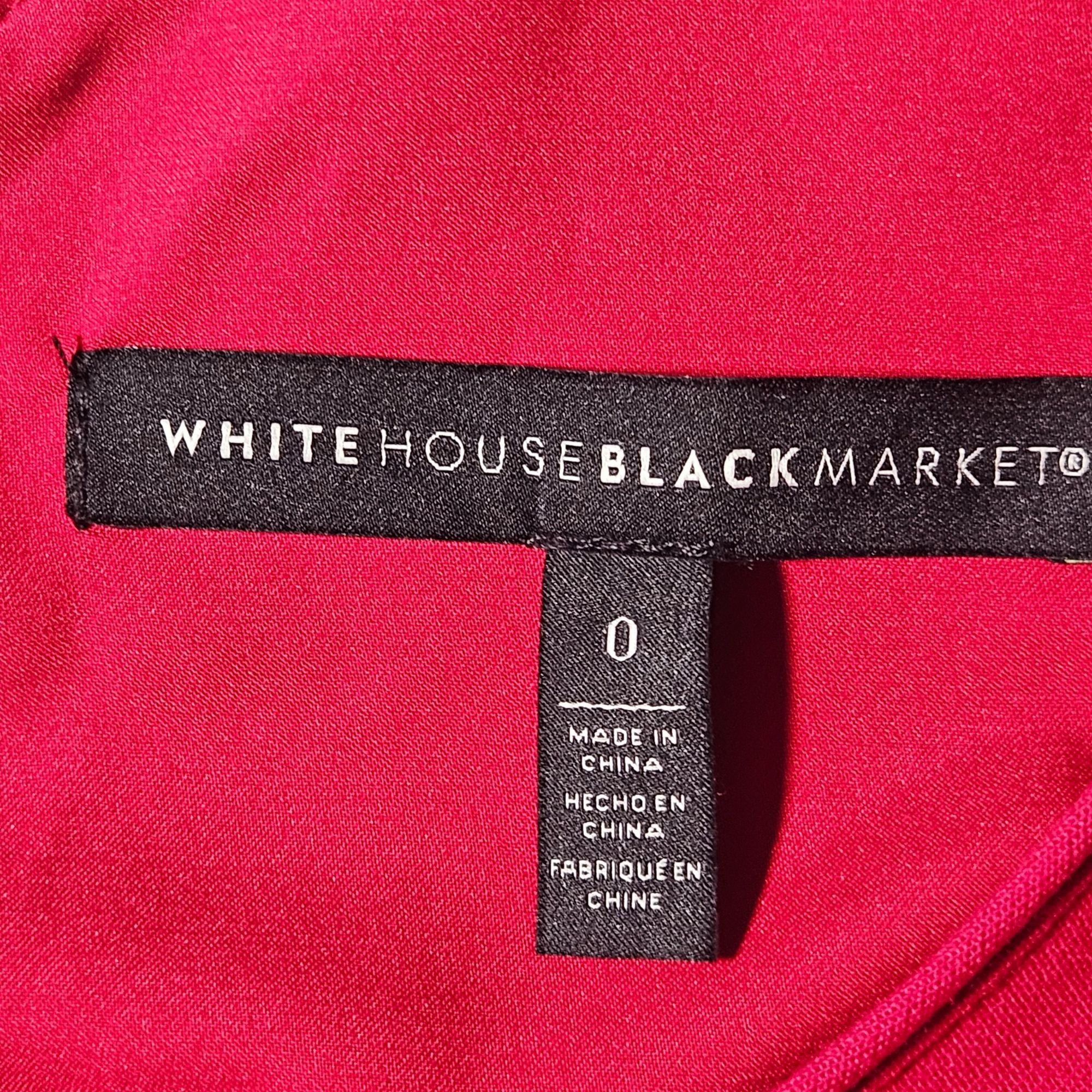 White House Black Market WHBM Women’s Red Sheath Dress Size 0 V-Neck Sleeveless Elega Size XS / US 0-2 / IT 36-38 - 4 Thumbnail