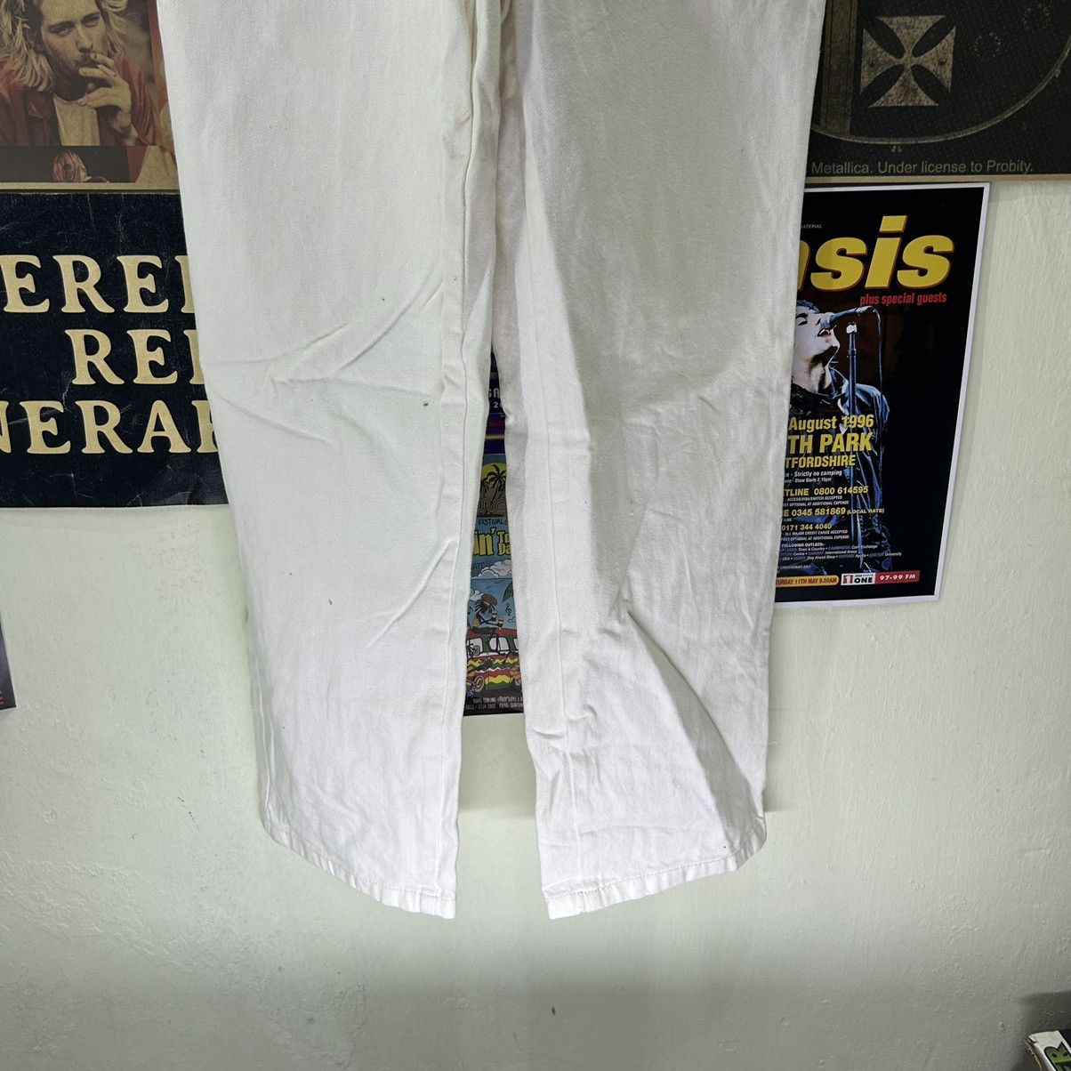 Vintage Vintage GU Jeans Bid White Jumpsuit Size 33" - 5 Thumbnail