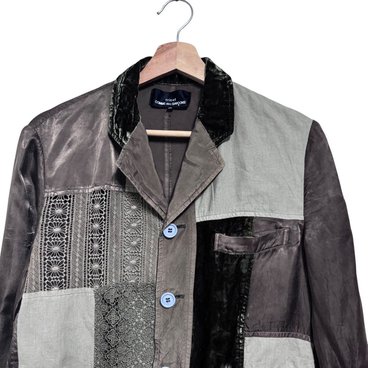 Tricot Comme des Garcons Aw2007 Tricot Comme des Garcons Patchwork Blazer Jacket Size M / US 6-8 / IT 42-44 - 2 Thumbnail