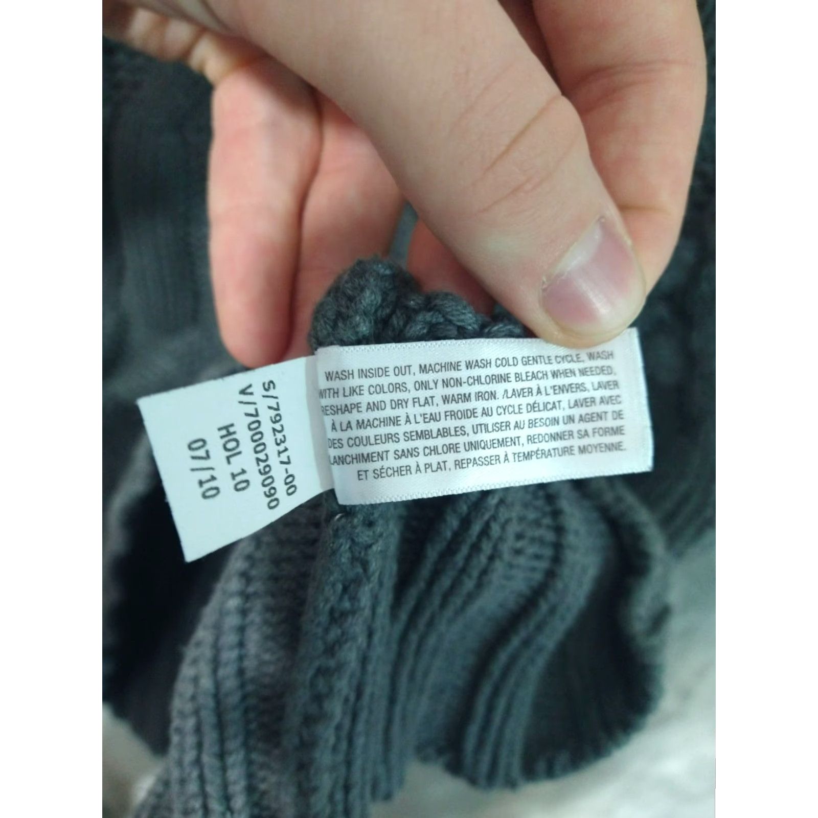Old Navy Old Navy Sweater Womens Medium Gray Pullover Cowl Neck Cable Knit Chunky Cotton Size M / US 6-8 / IT 42-44 - 7 Thumbnail