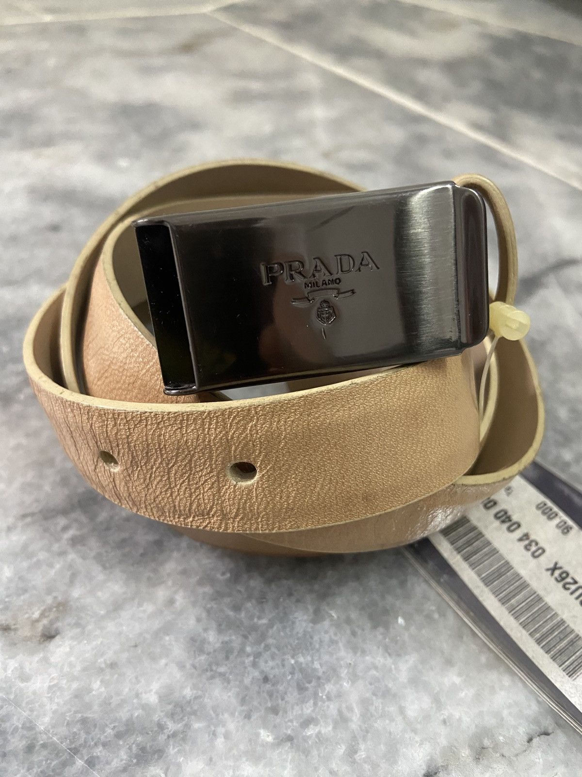 Prada PRADA Vintage Leather Belt Size ONE SIZE - 1 Thumbnail