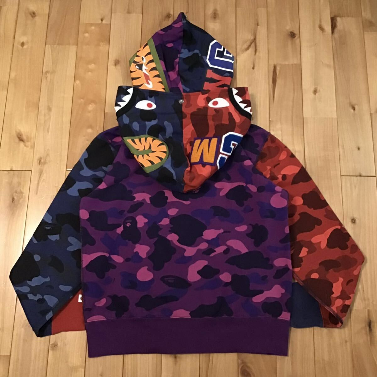 Bape BAPE Double Shark full zip Hoodie Crazy Camo a bathing ape Size US M / EU 48-50 / 2 - 2 Thumbnail