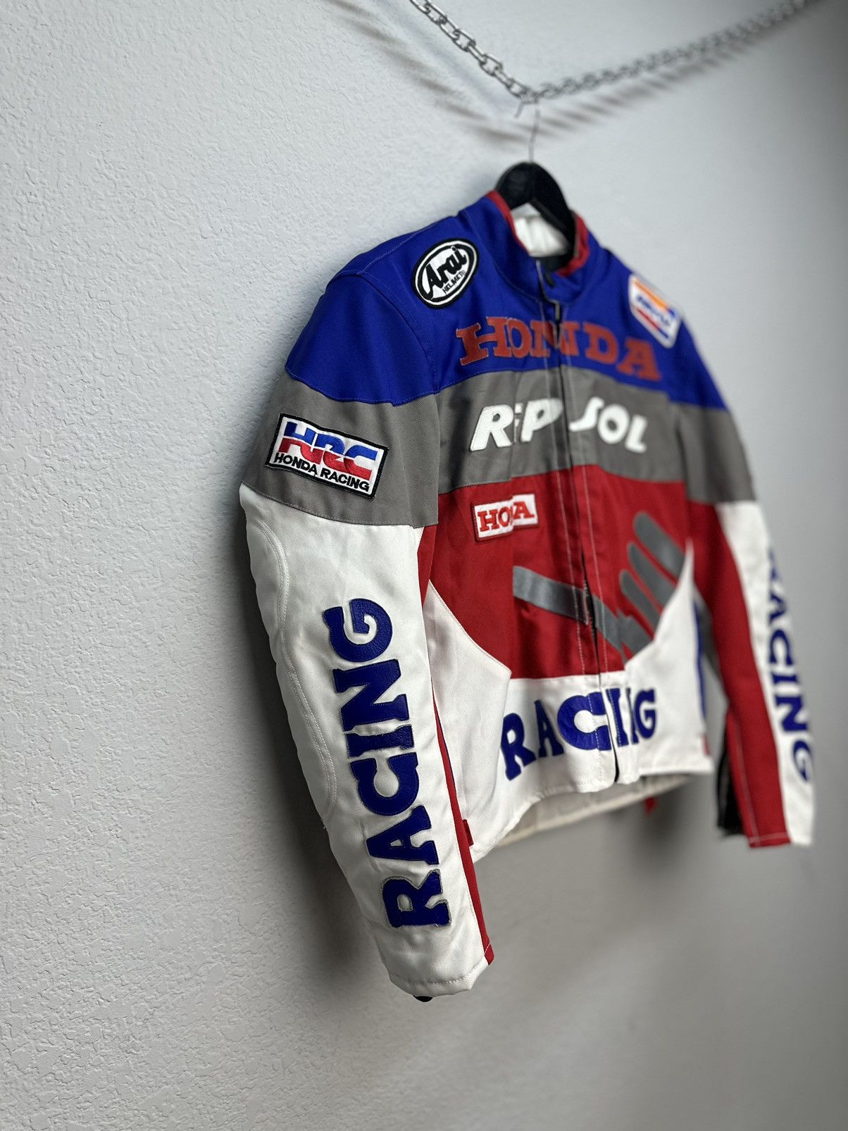 Honda Vintage Leather Jacket Honda Marlboro Red Bull NASCAR Moto Size US S / EU 44-46 / 1 - 5 Thumbnail
