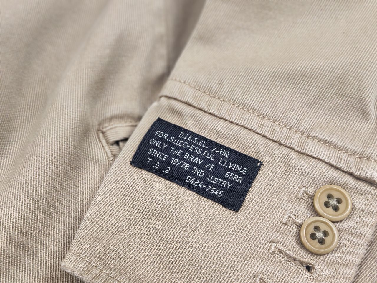 Diesel Vintage 90's Diesel Military Apparel Canvas Blazer Jacket Size US M / EU 48-50 / 2 - 13 Thumbnail