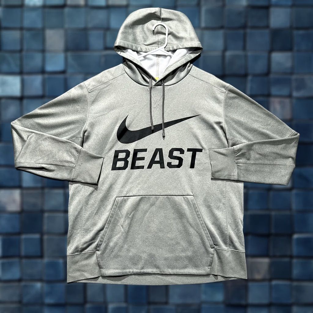 Nike Nike Therma-Fit Beast Swoosh Hoodie Mens XL Gray Pullover Sweatshirt GUC Size US XL / EU 56 / 4 - 1 Thumbnail