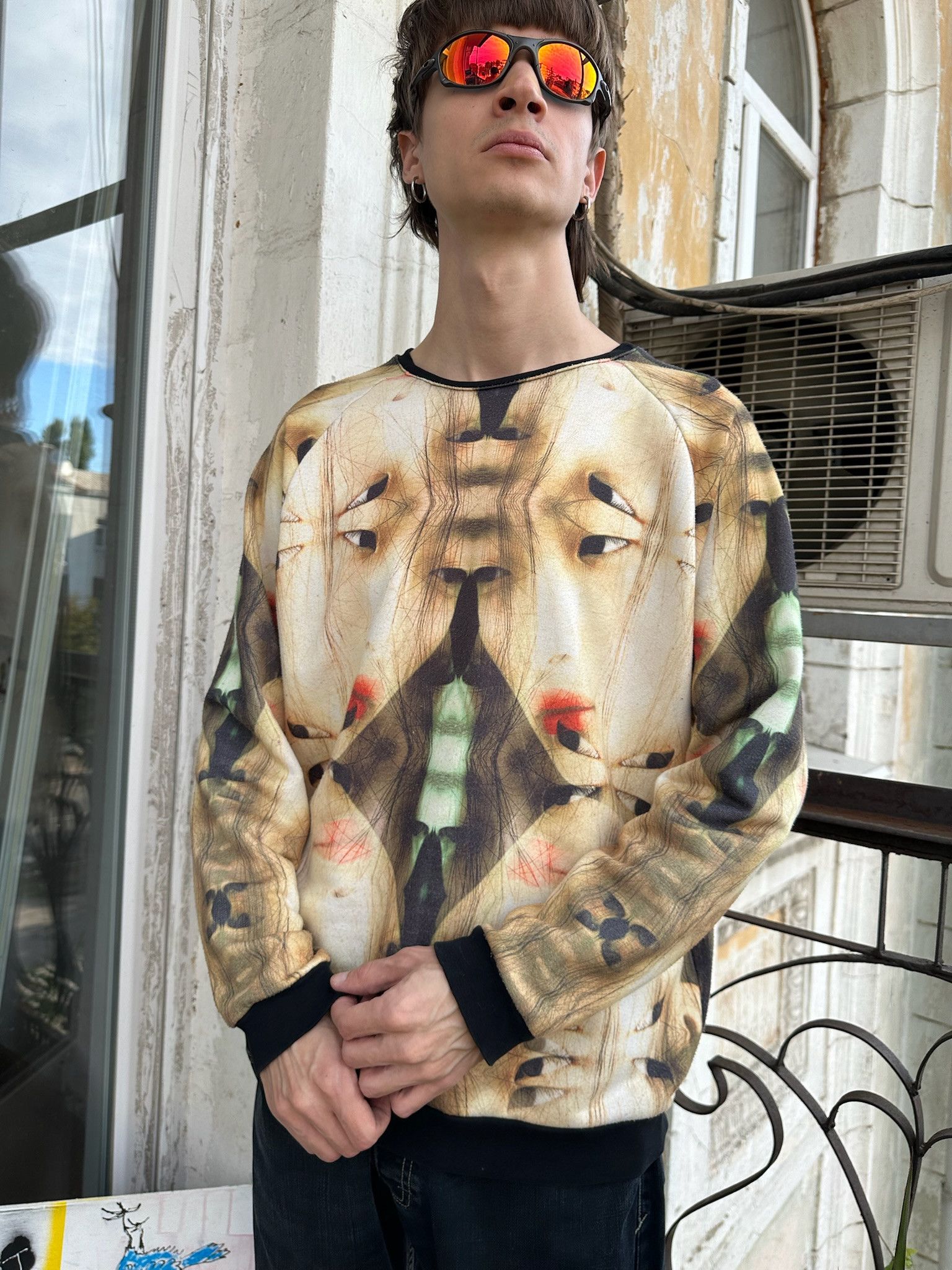 Designer Acid art sweatshirt pour hommes Size US M / EU 48-50 / 2 - 1 Thumbnail