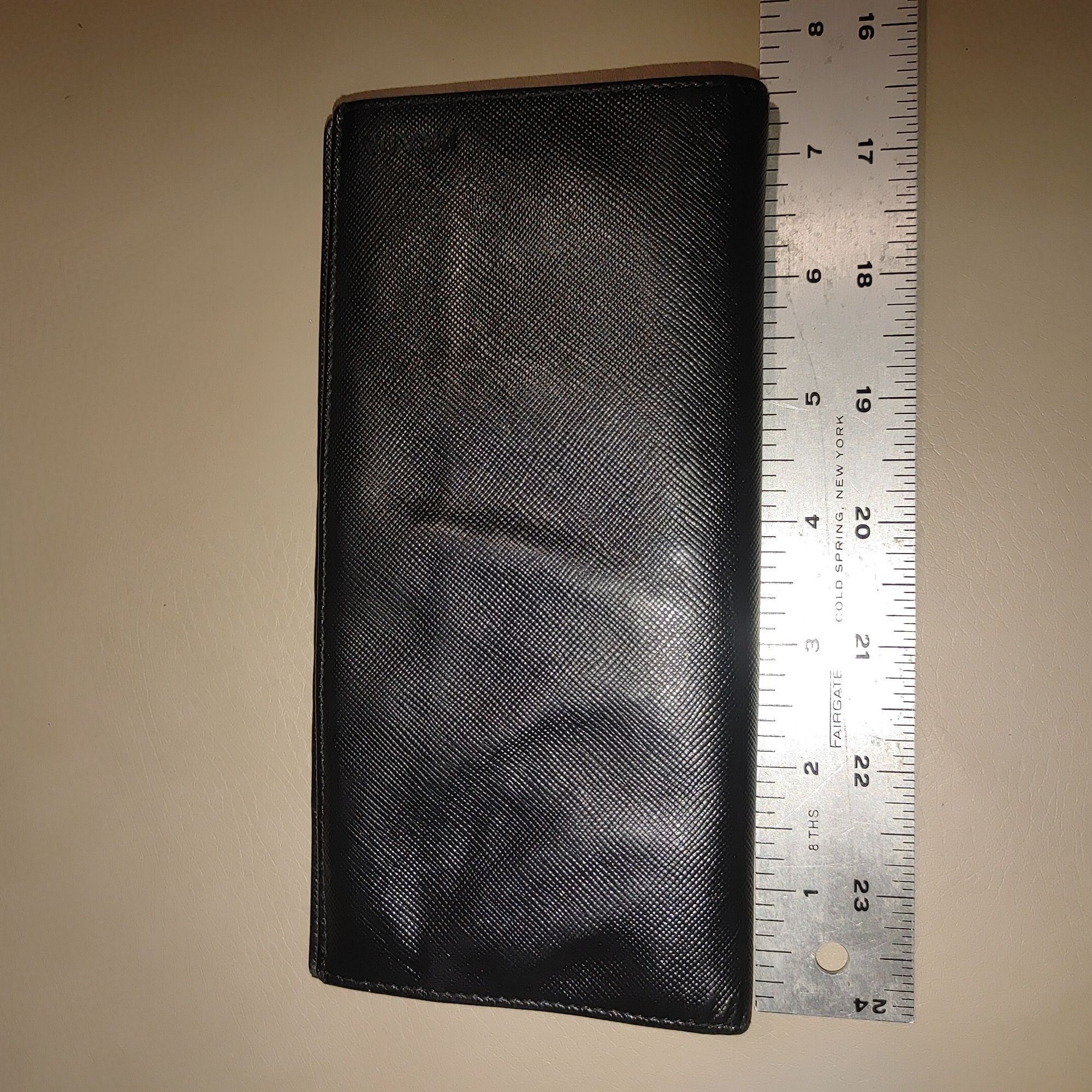 Prada Prada Wallet Milano Black Leather Vinyl Long Metal Zipper Ca Size ONE SIZE - 6 Thumbnail
