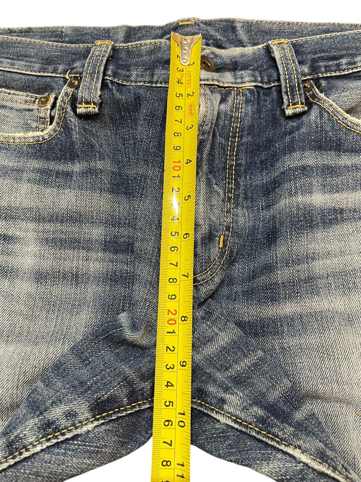 14th Addiction Vintage Japanese Brand Faded Wash Distressed Style Jeans Size US 31 - 14 Thumbnail