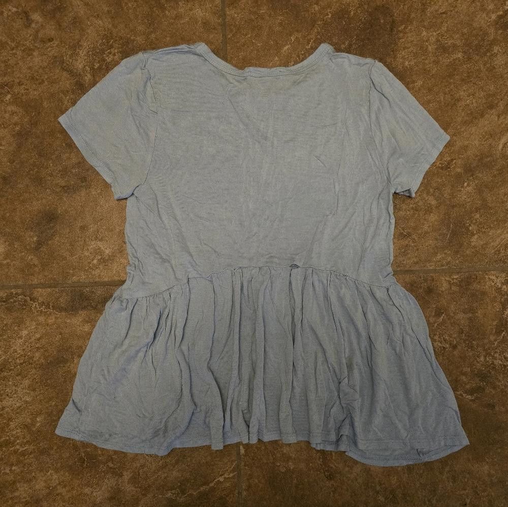 Designer Light Blue Babydoll Gaze Short Sleeve Size S / US 4 / IT 40 - 2 Thumbnail