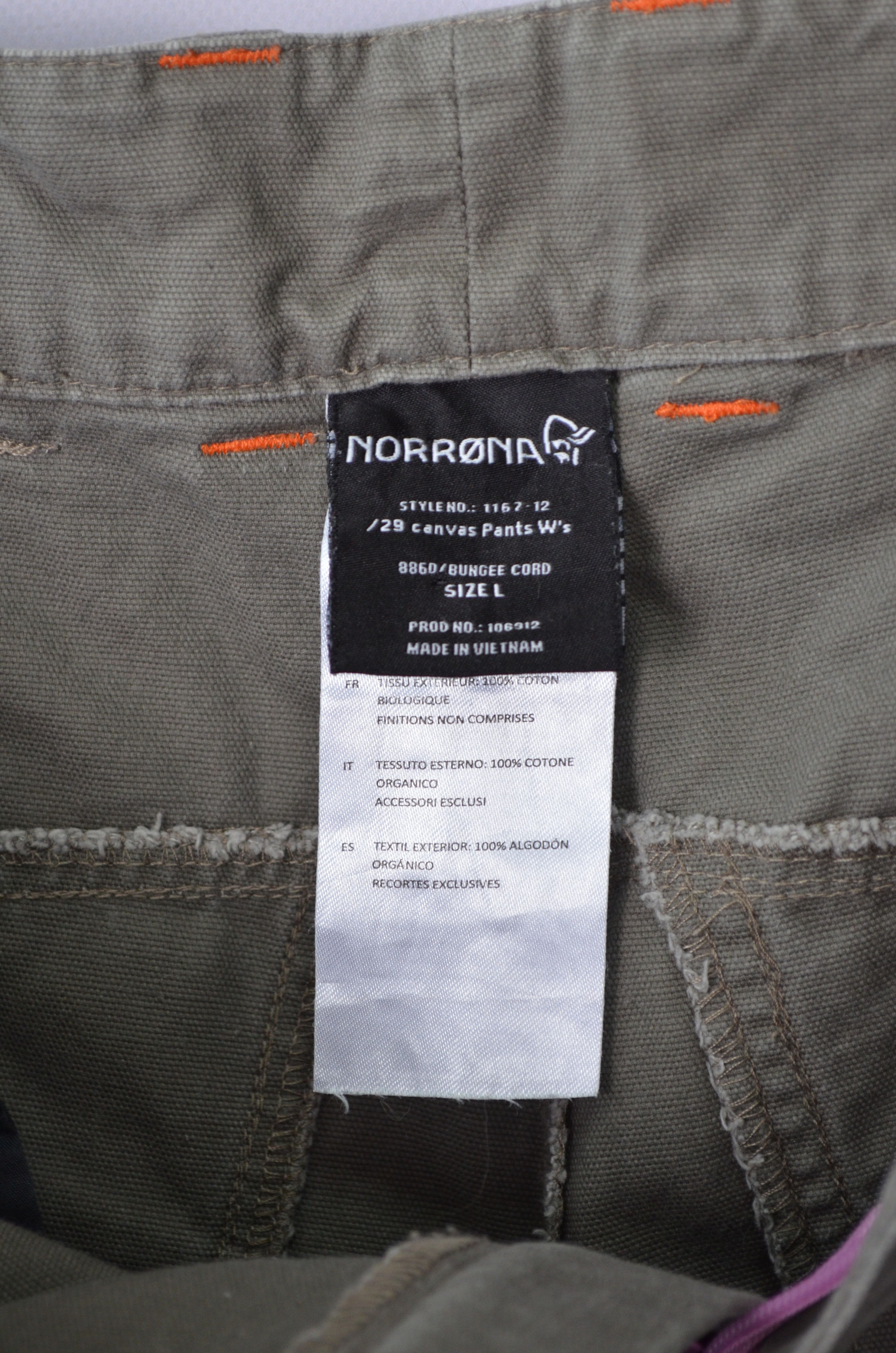Norrona Norrona Canvas Pants Womens Grey Beige Bungee Cord Size L Size 32" / US 10 / IT 46 - 8 Thumbnail