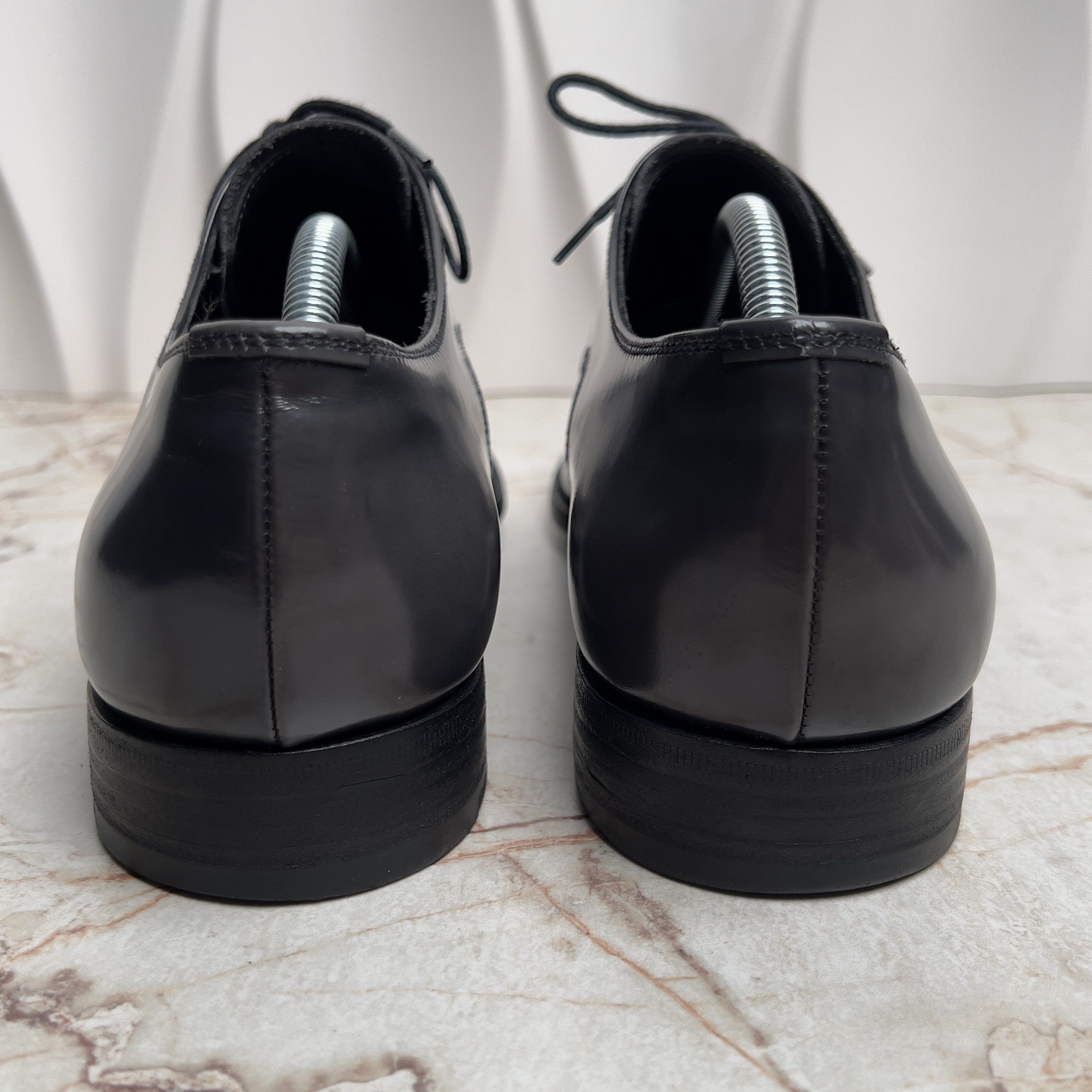 Prada Calzature Uomo Derby Graphite Patent Leather Size US 8 / EU 41 - 8 Thumbnail