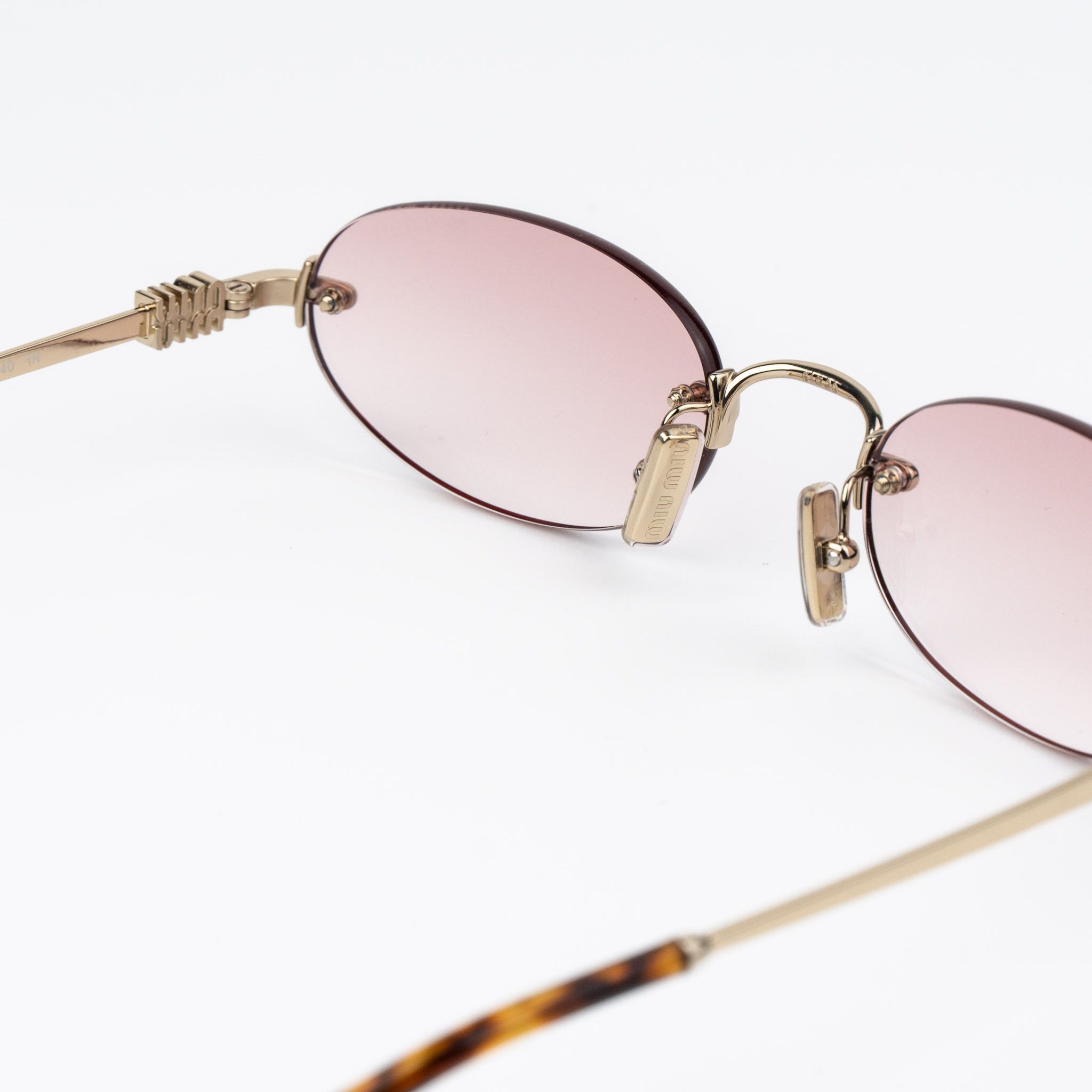 Miu Miu Miu Miu Women Sunglasses Oval MUA54S ZVN70O NEW AUTHENTIC Size ONE SIZE - 8 Thumbnail