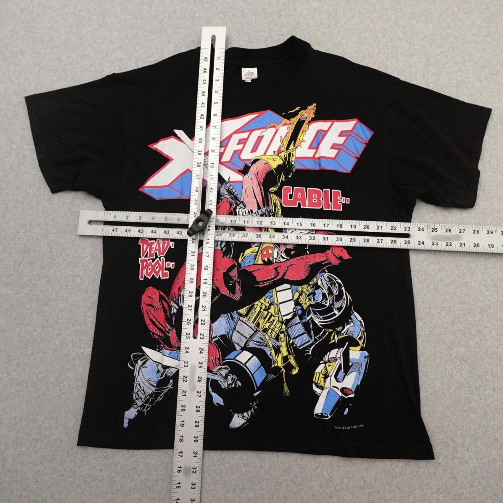 Doublet Super Fantasy T-Shirt Mens XL Black Deadpool Jungle Double Sided Print COMIS 23x30 Vintage? Size US XL / EU 56 / 4 - 5 Thumbnail