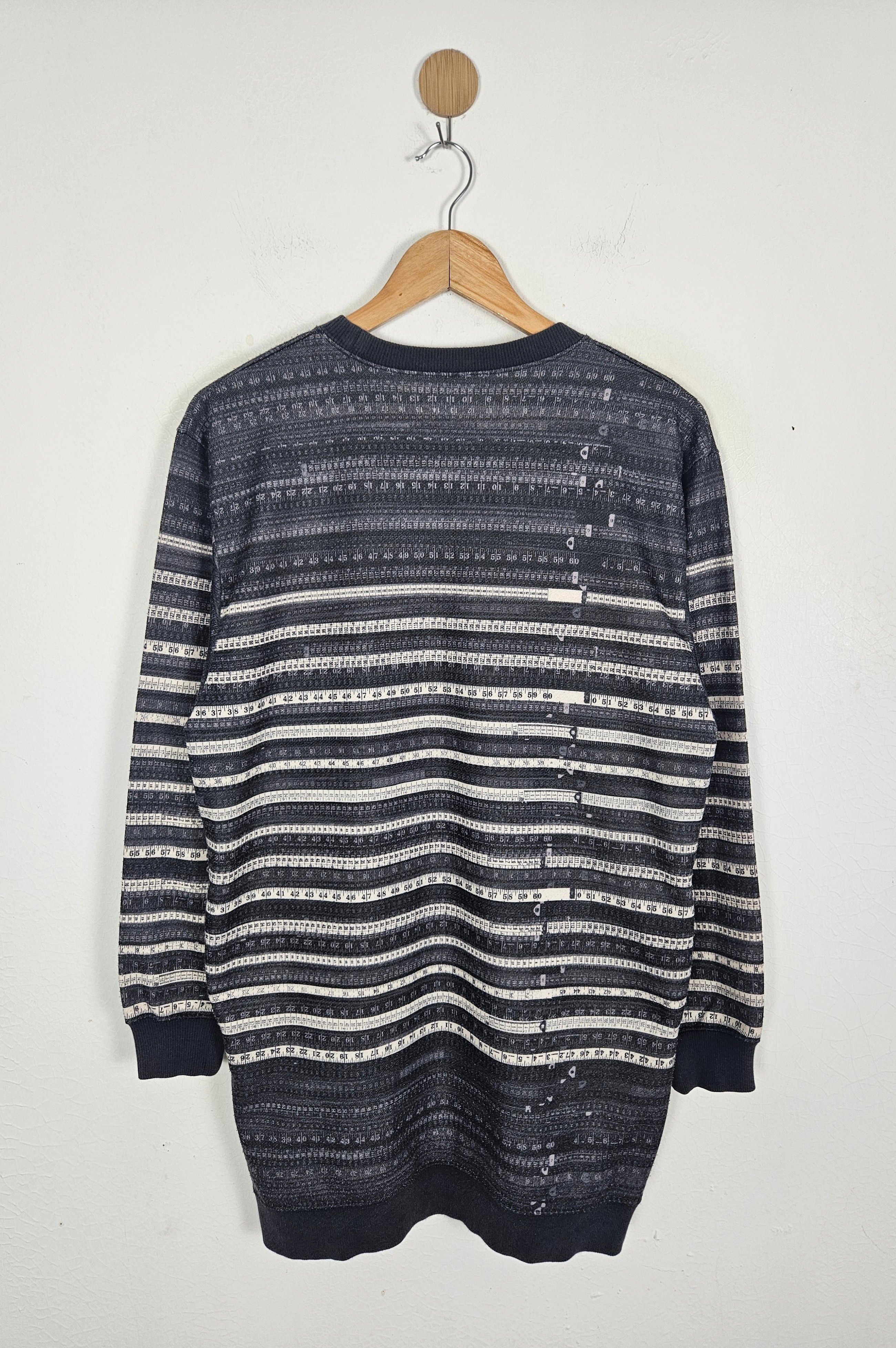 Jean Paul Gaultier Jean Paul Gautier Measuring Tape Overprint Sweatshirt Size M / US 6-8 / IT 42-44 - 3 Thumbnail