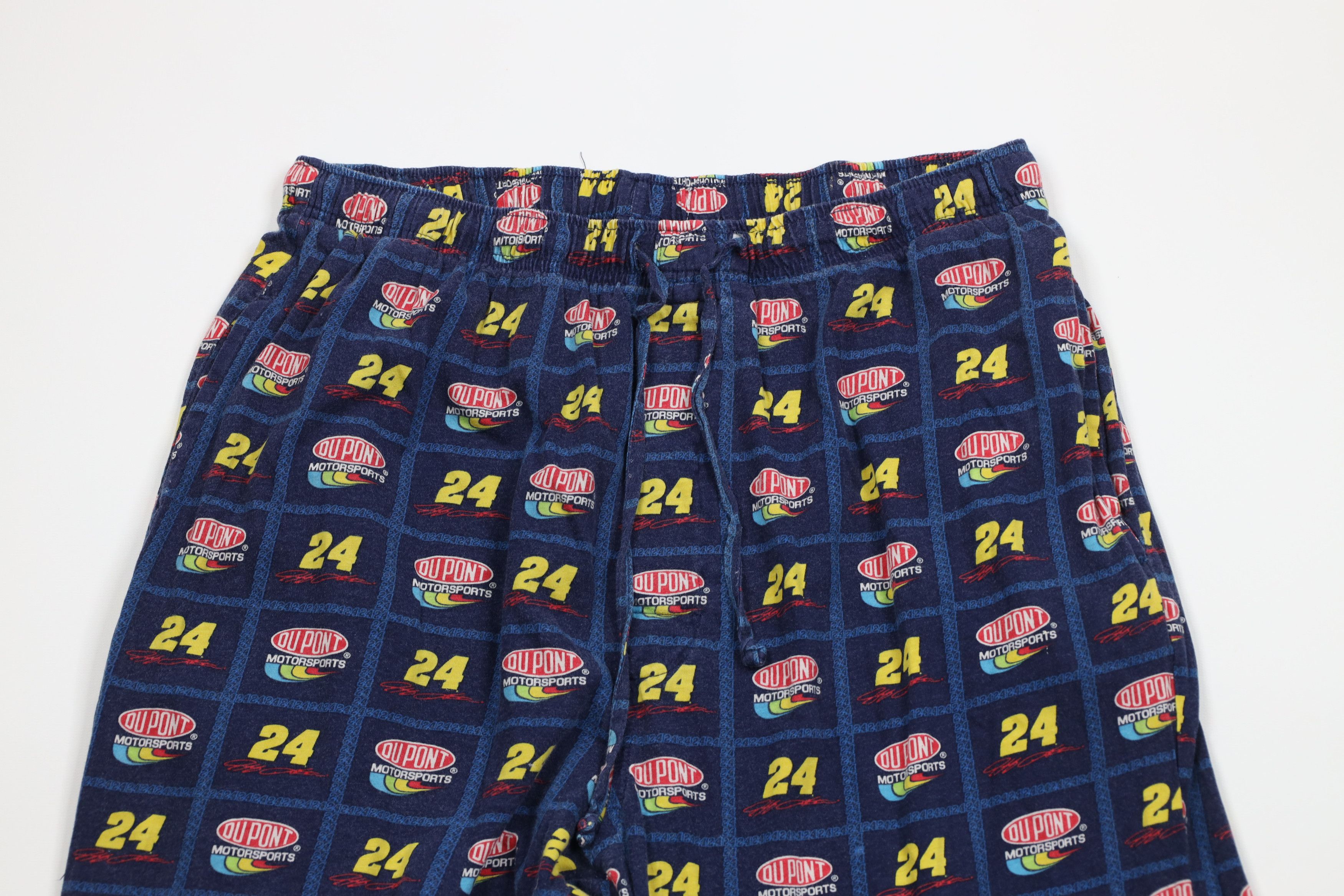 Vintage Vintage NASCAR Jeff Gordon Racing Wide Leg Pajama Pants Blue Size US 34 / EU 50 - 2 Thumbnail