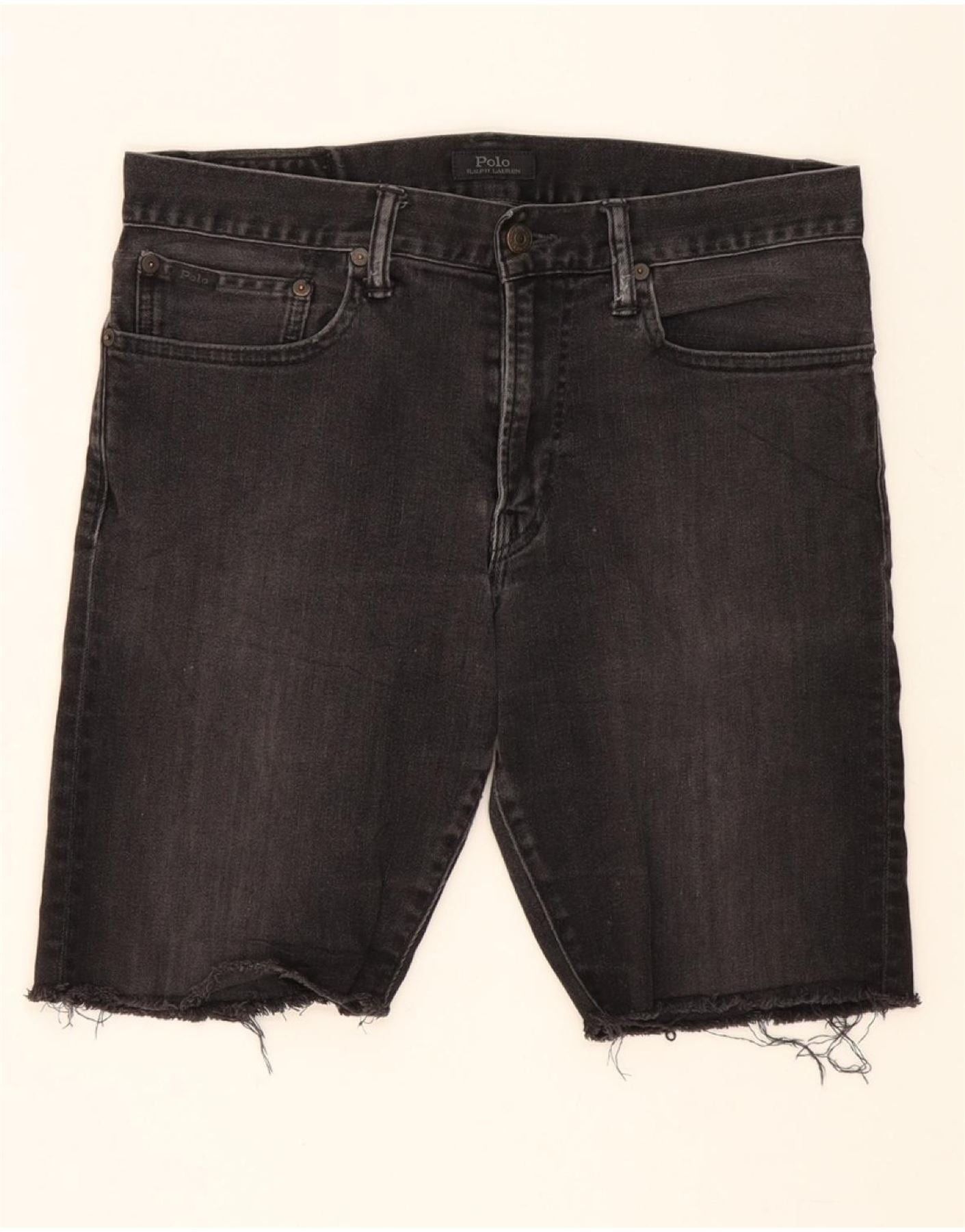 Polo Ralph Lauren Womens Denim Shorts W32 Large Grey Cotton Size 24" / US 00 / IT 34 - 1 Thumbnail