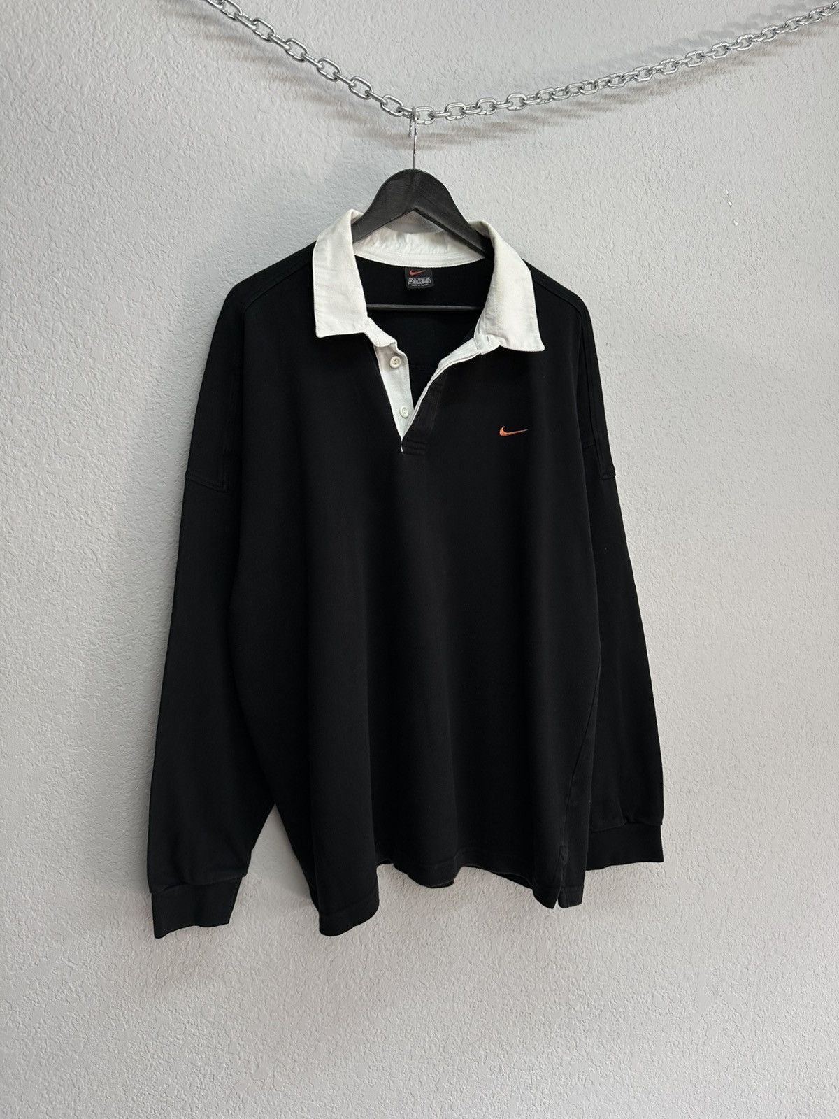 Nike Vintage Nike Polo Rugby Long Sleeve Embroidered Logo Y2K Size US XL / EU 56 / 4 - 2 Thumbnail