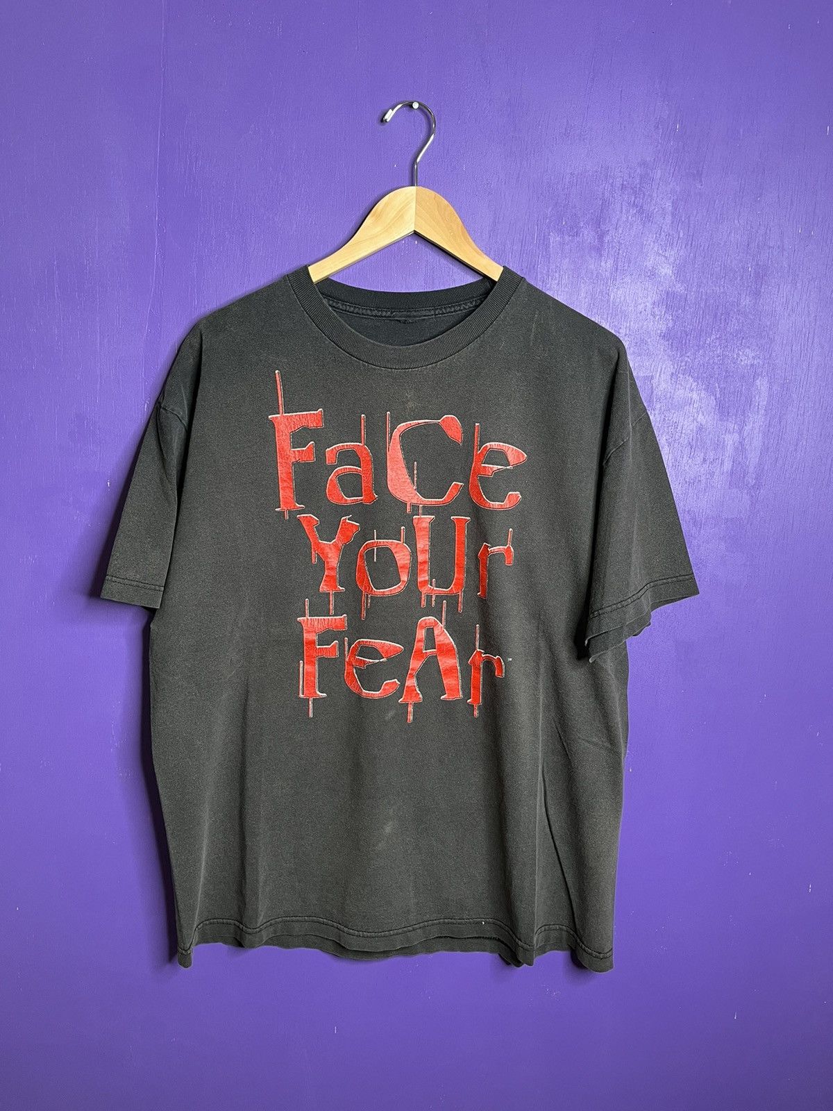 Vintage × WWF Vintage WWF Kane face your fear faded t-shirt Size US XL / EU 56 / 4 - 1 Thumbnail