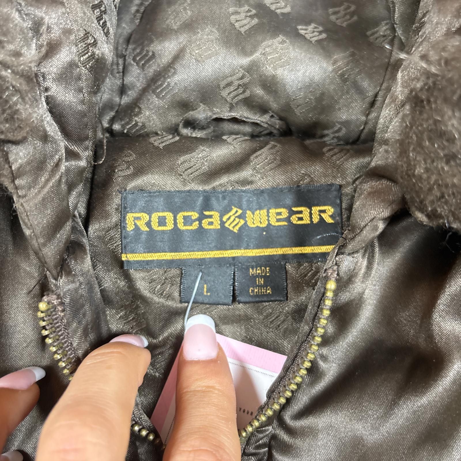 Rocawear y2k brown roca wear fur puffer jacket Size L / US 10 / IT 46 - 8 Thumbnail