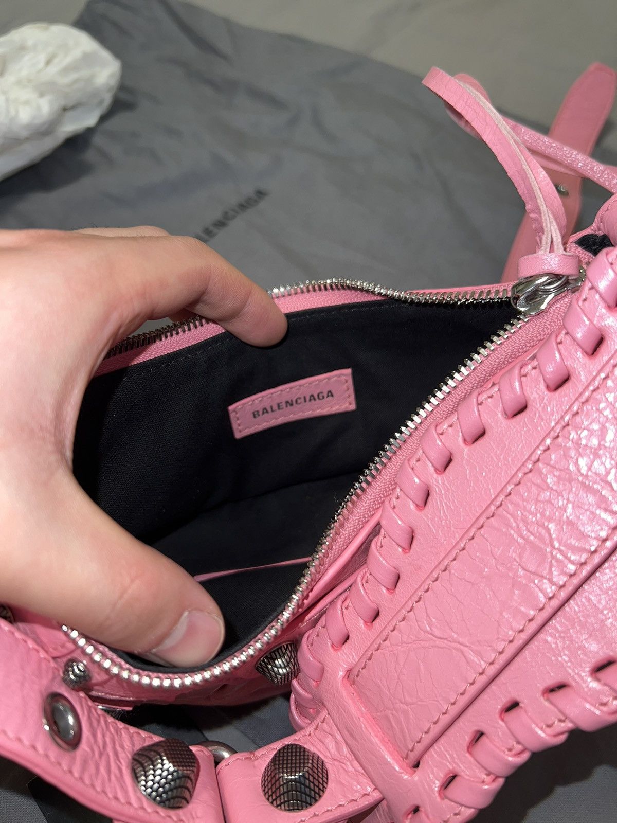 Balenciaga Balenciaga XS Cagole Lambskin Leather Bag Size ONE SIZE - 8 Thumbnail