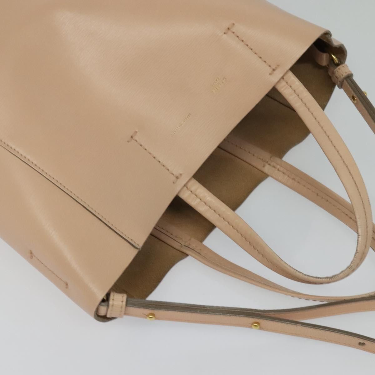 Celine CELINE Vertical Cavas Hand Bag Leather Pink Gold Size ONE SIZE - 6 Thumbnail